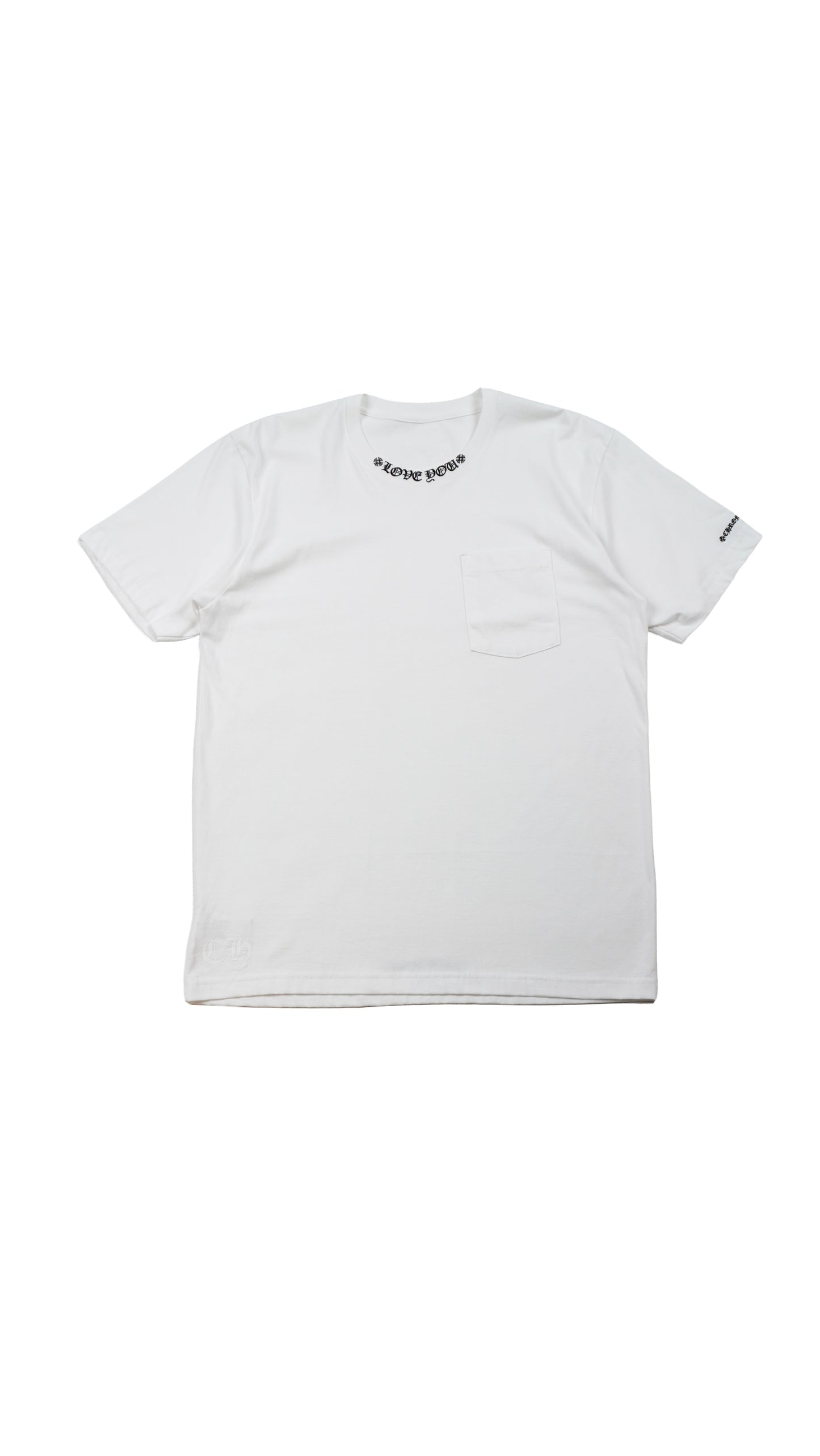 LOVE YOU Neck Script Logo T-Shirt 'White'
