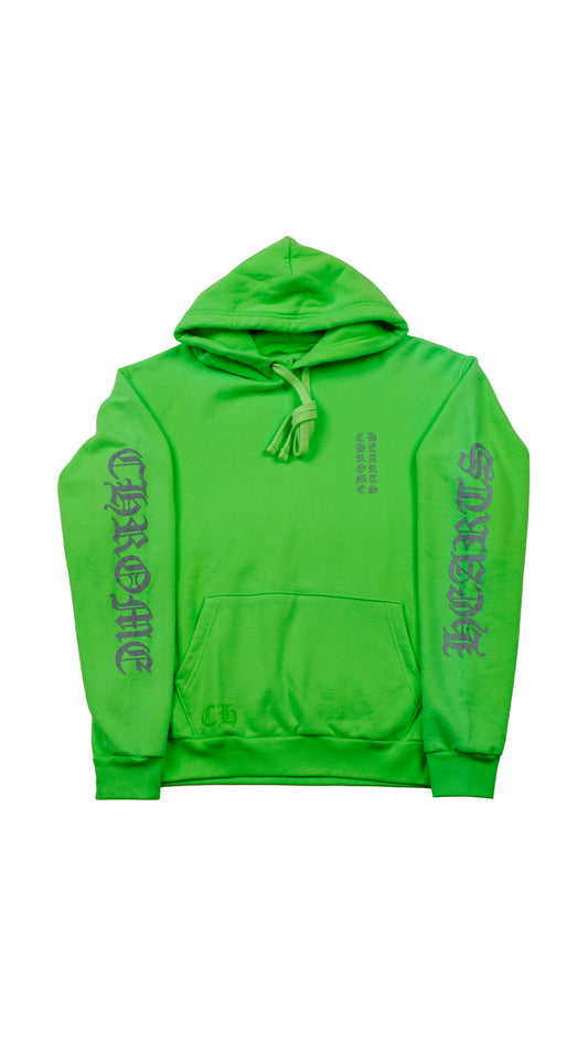 Miami Exclusive Script Logo Neon Green Hoodie
