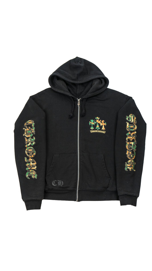 Camo Triple Cross Horseshoe Zip Hoodie