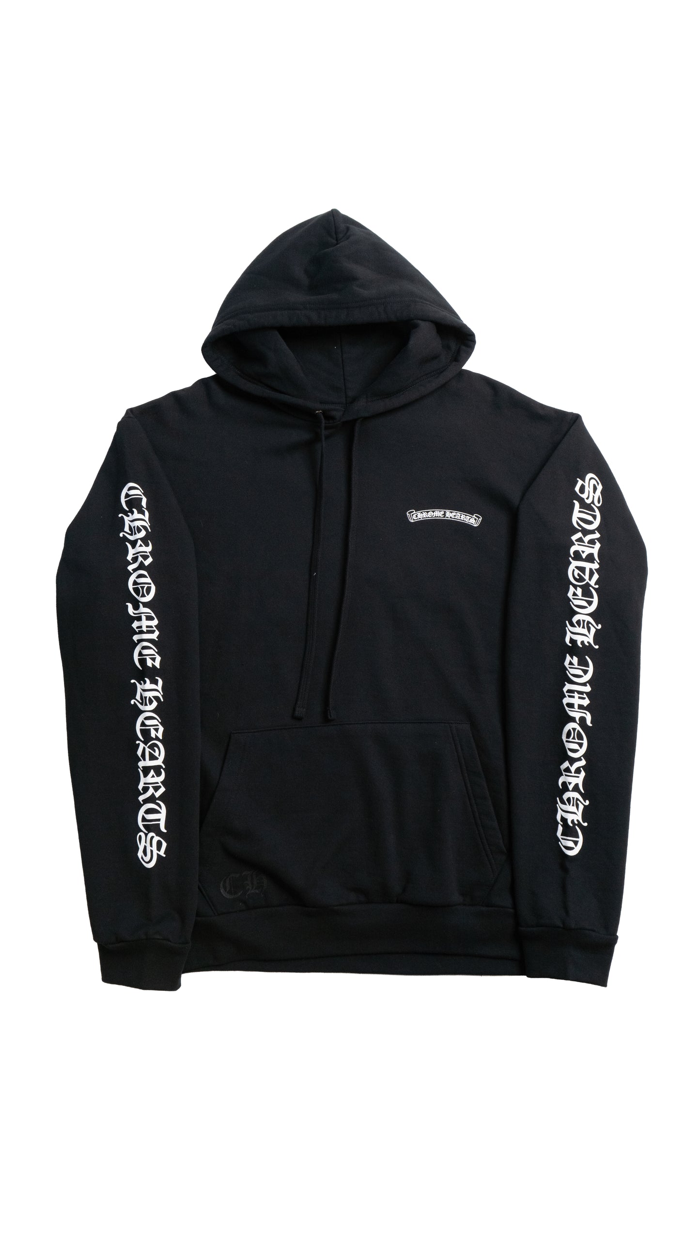 Black Scroll Logo Pullover Hoodie