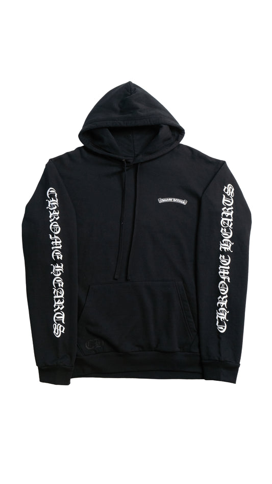 Black Scroll Logo Pullover Hoodie