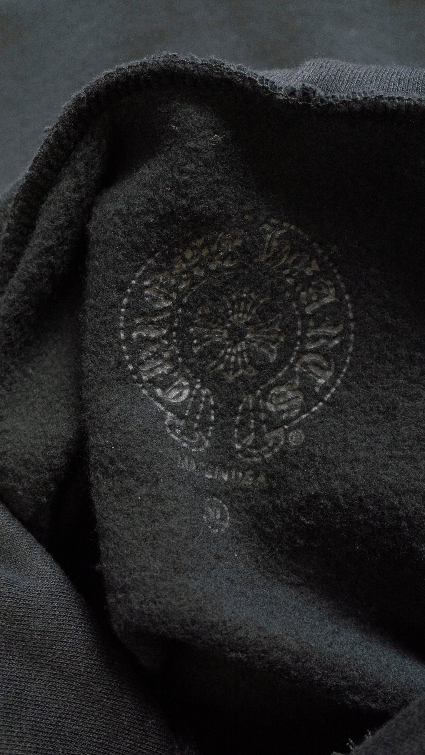 Black Scroll Logo Pullover Hoodie