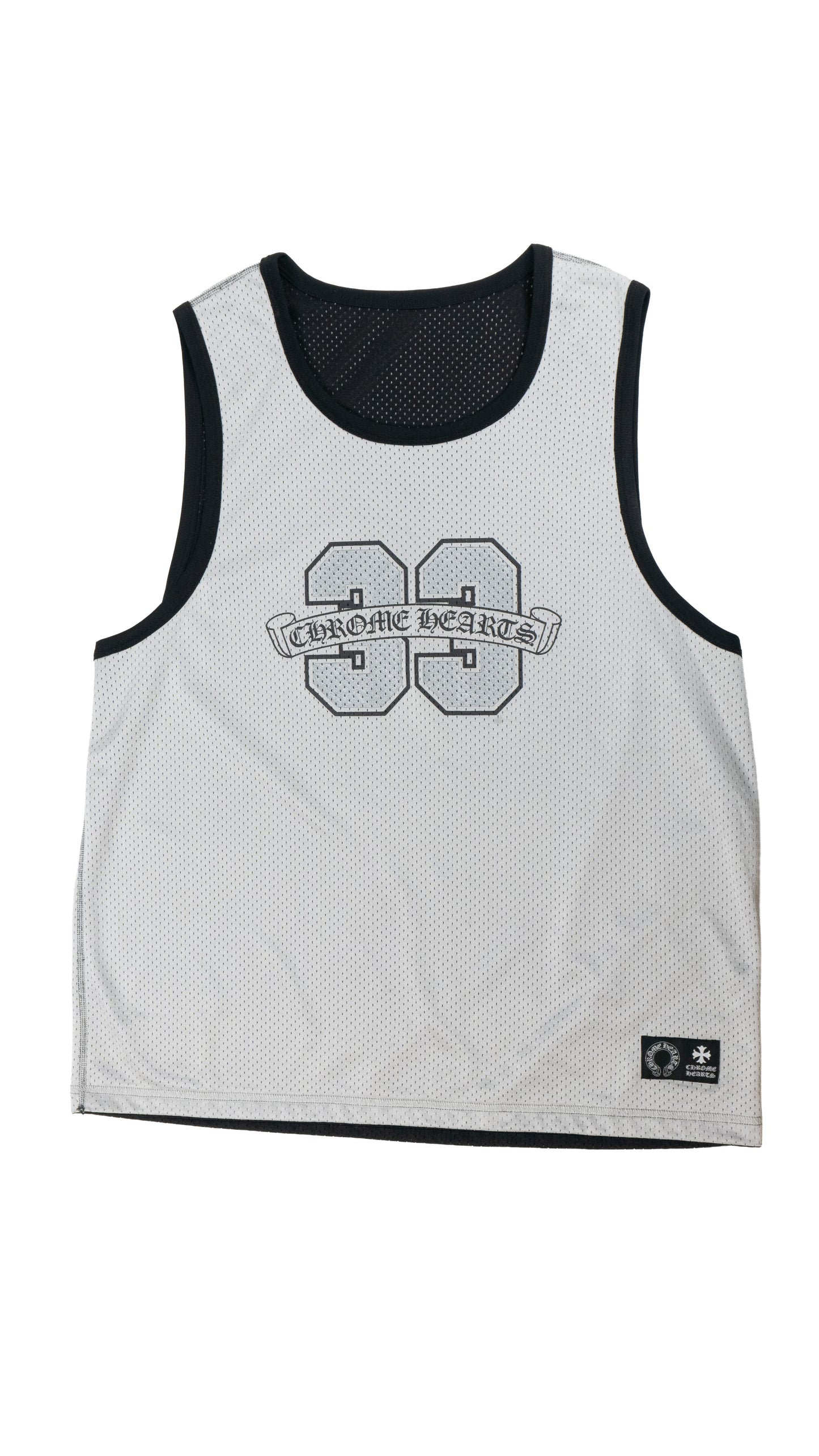 Reversible Mesh Warm Up Jersey Tank Top "Black"