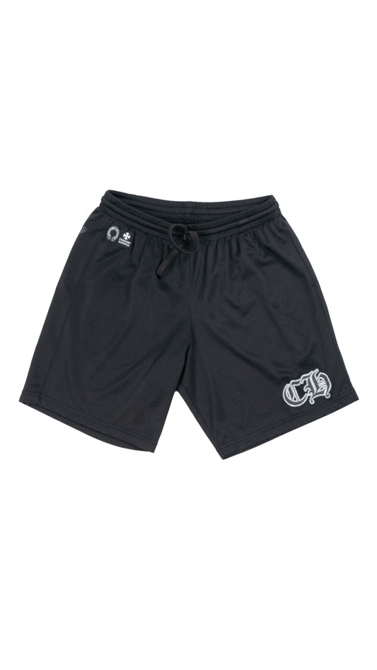 Black Mesh Shorts