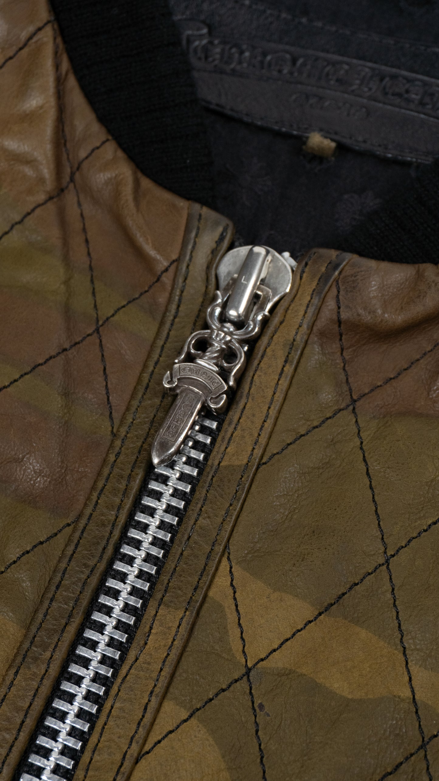 Camo Leather Spine Vest