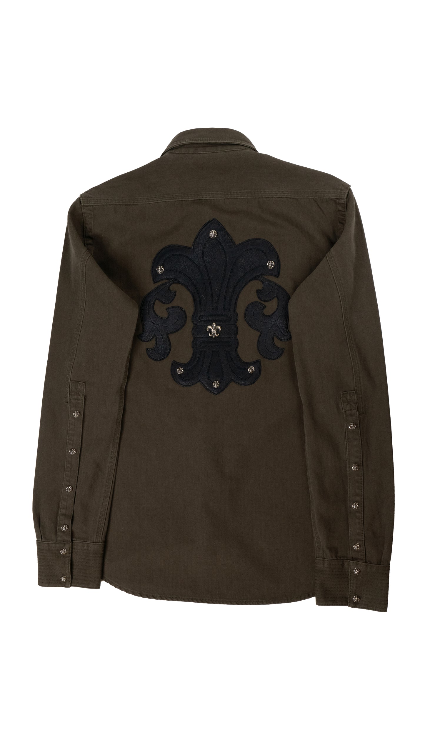 Work Dog With Leather Fleur Patch Jacket