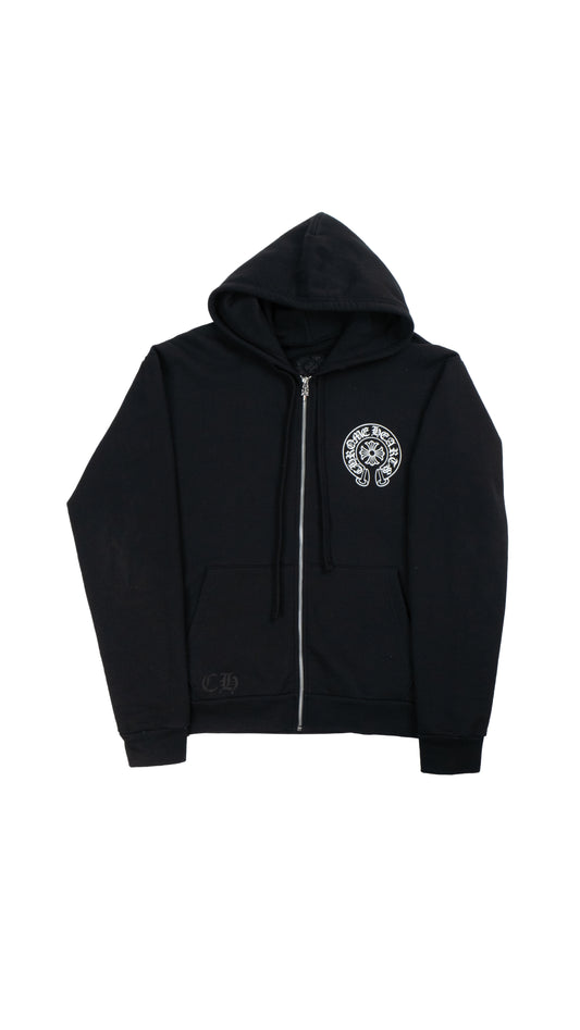 New York Horseshoe Zip Up Hoodie 'Black'