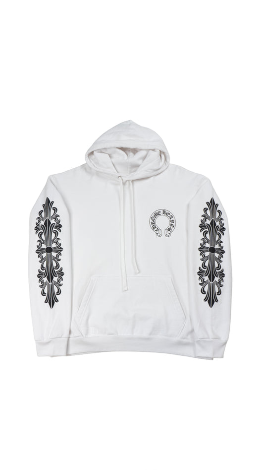Floral Horseshoe Hoodie 'White'