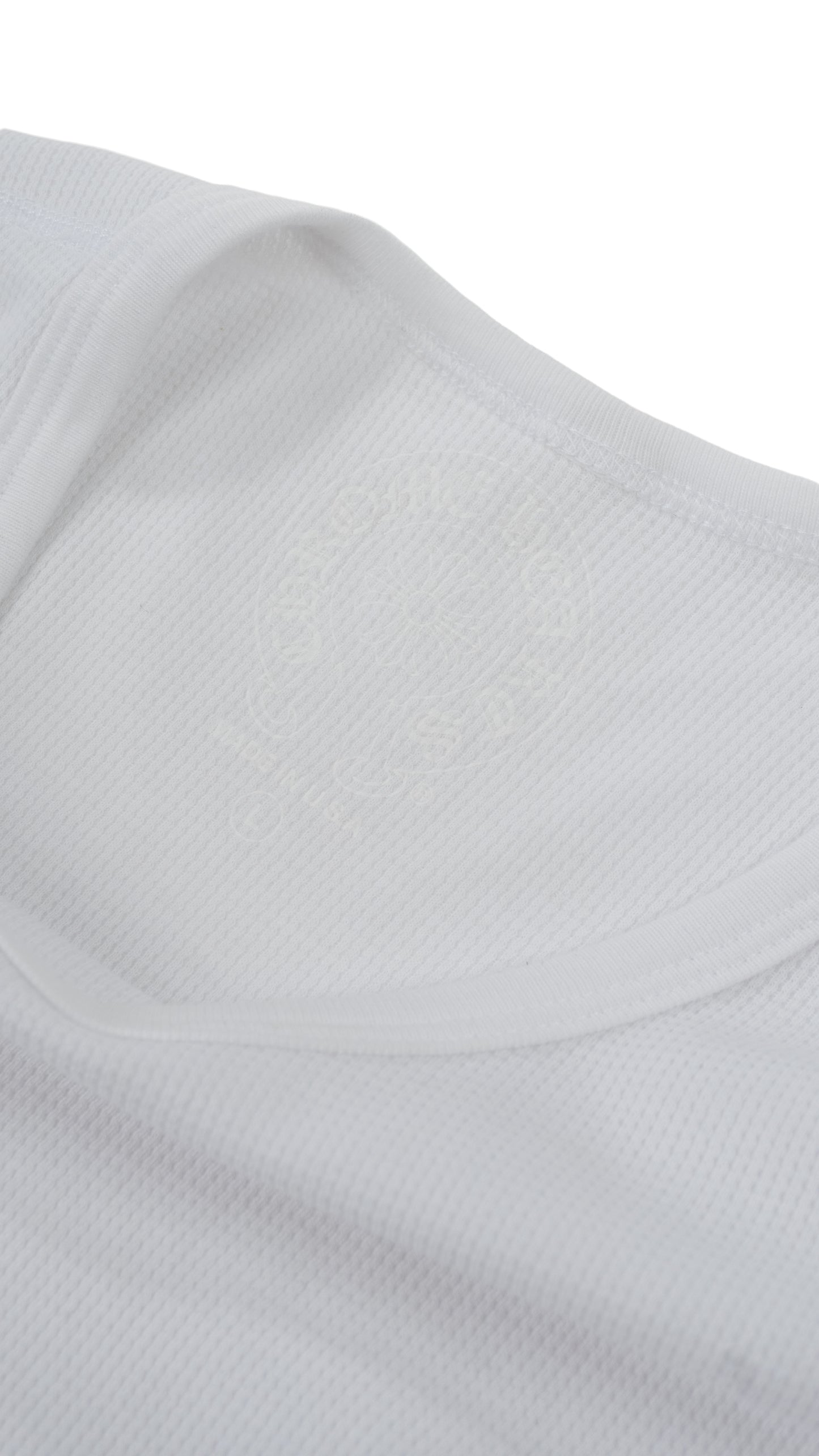 Scroll Logo Sleeve Waffle Thermal Shirt 'White'