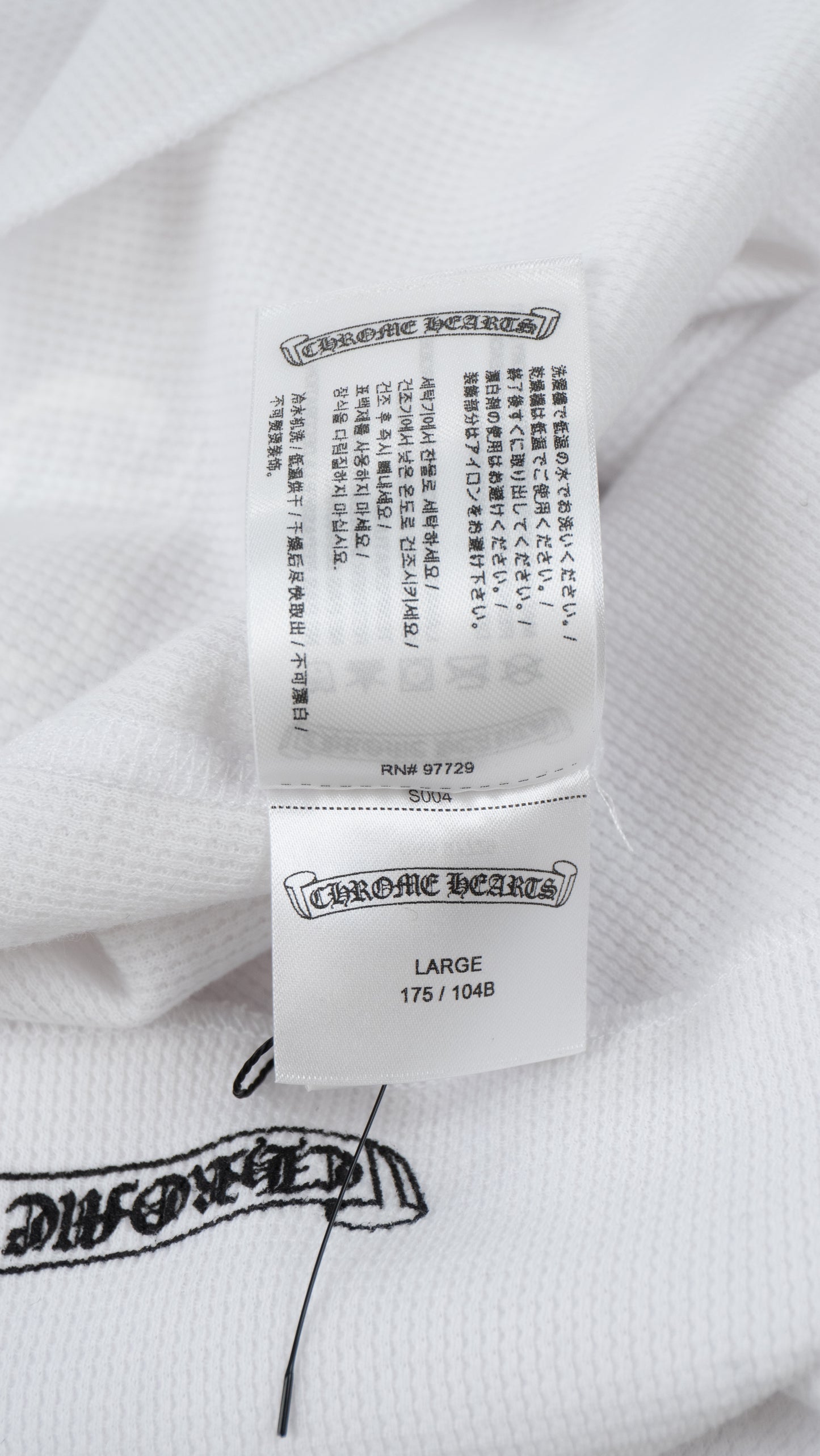 Scroll Logo Sleeve Waffle Thermal Shirt 'White'