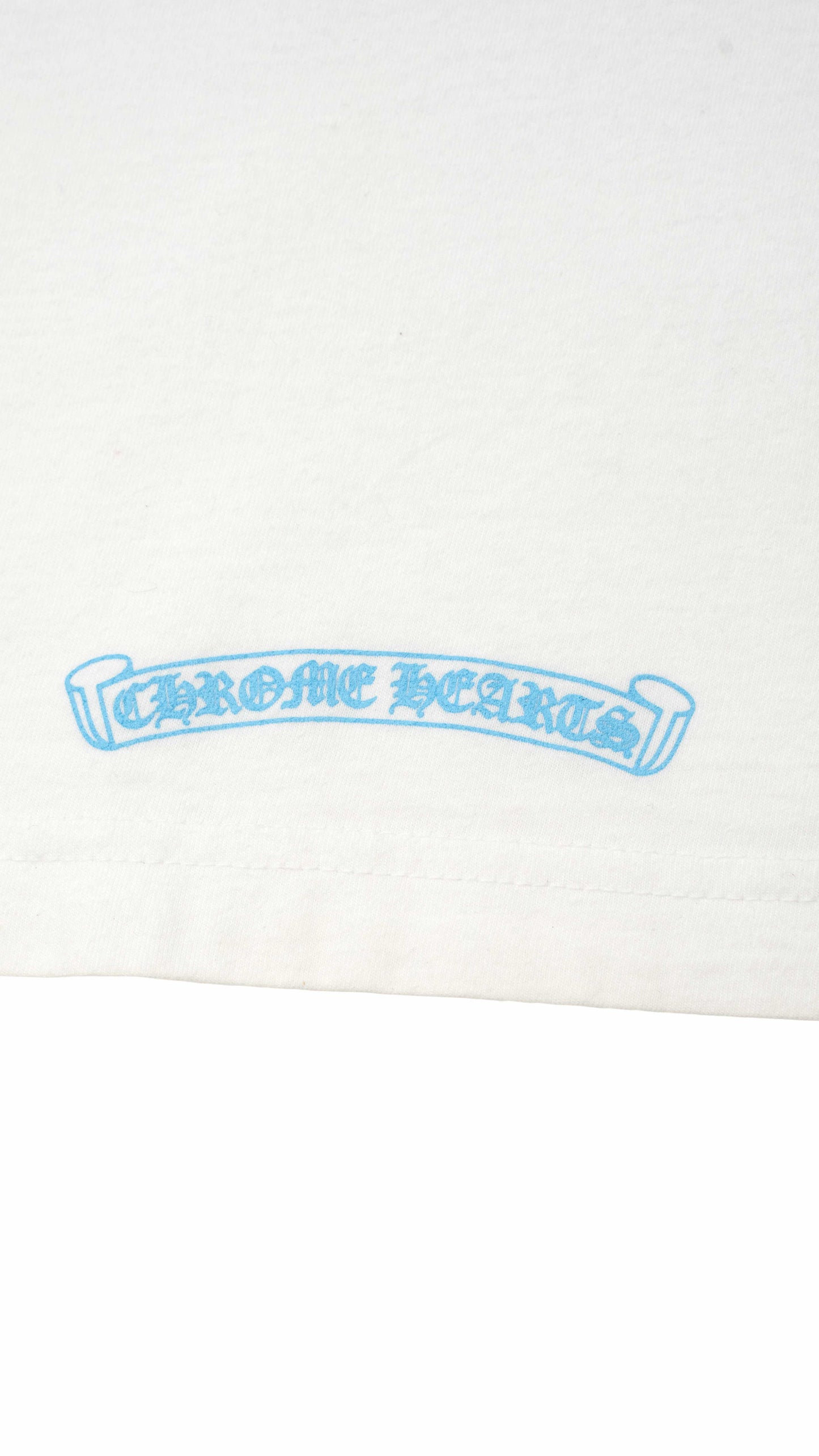 St Barth Neck Logo Long Sleeve 'White/Baby Blue'