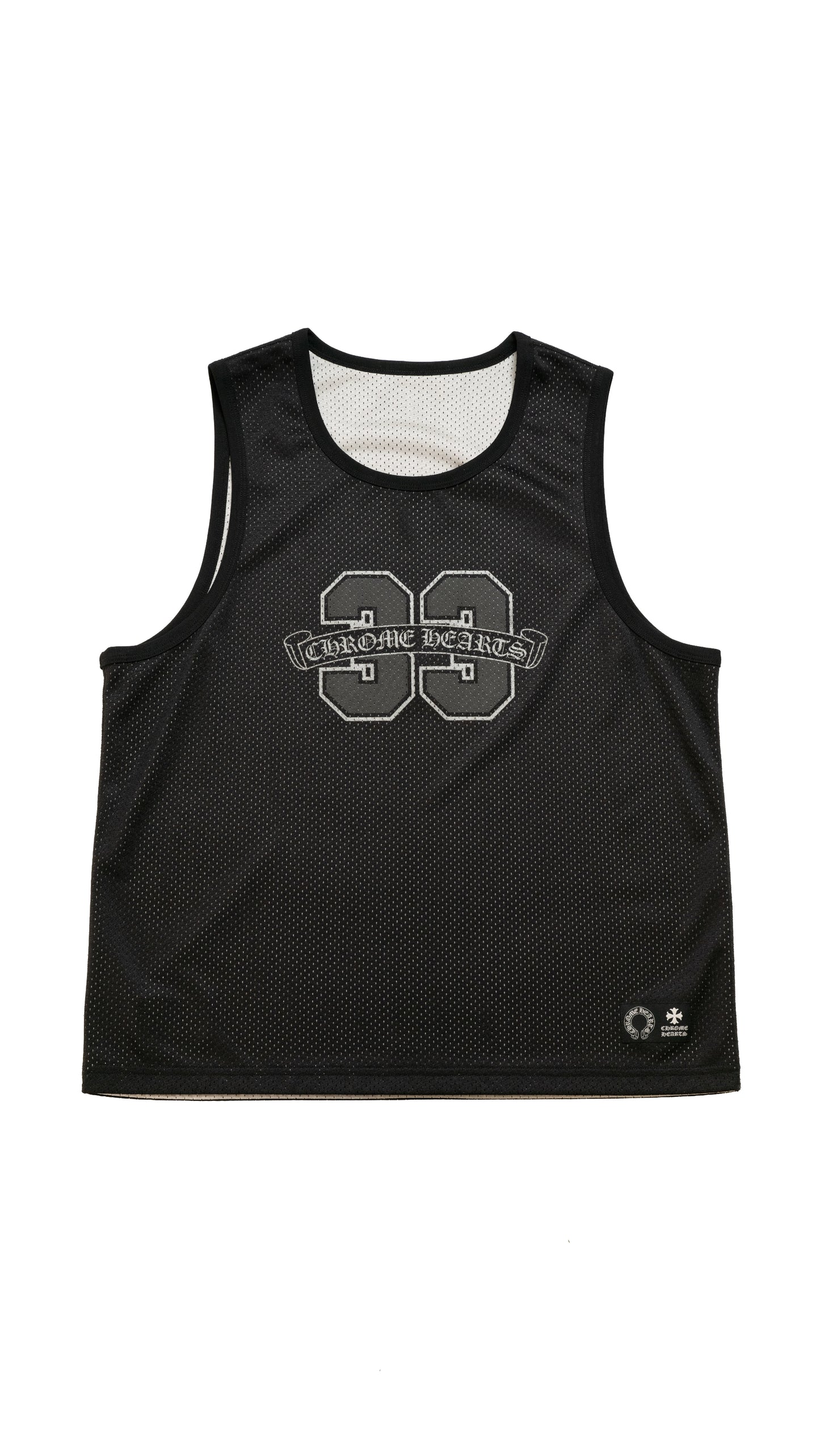Reversible Mesh Warm Up Jersey Tank Top "Black"