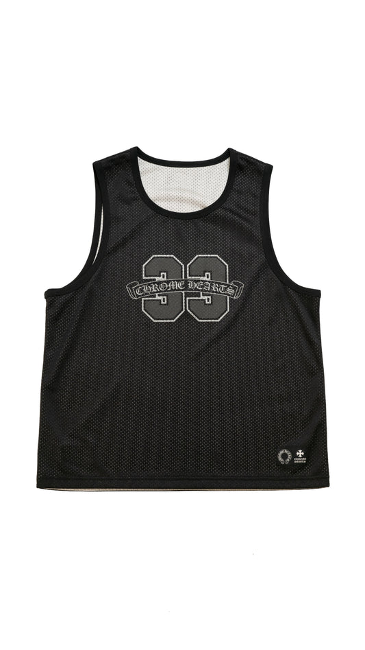 Reversible Mesh Warm Up Jersey Tank Top "Black"