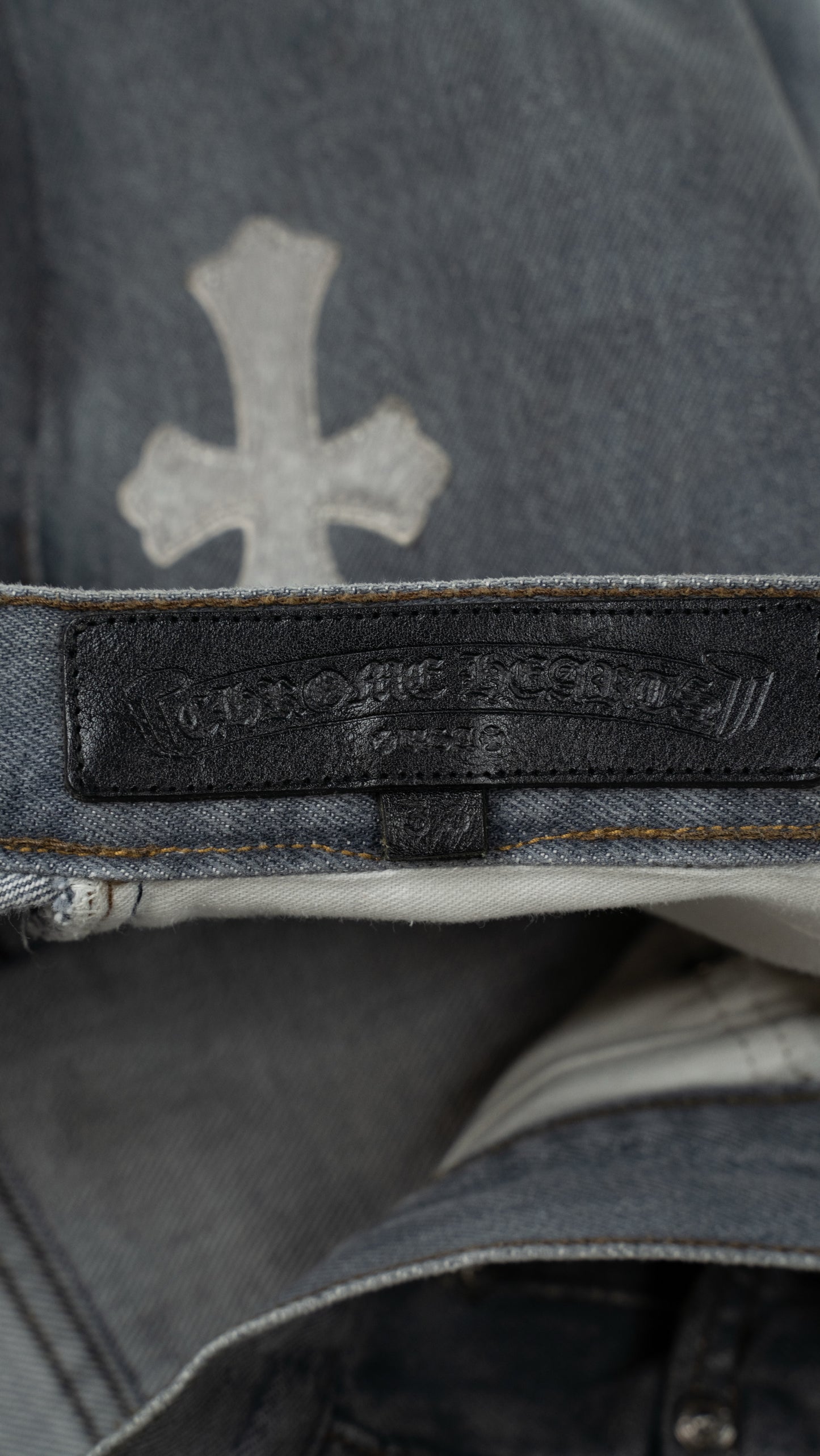 501 Levi's Silver Pony Hair Cross Patch Denim