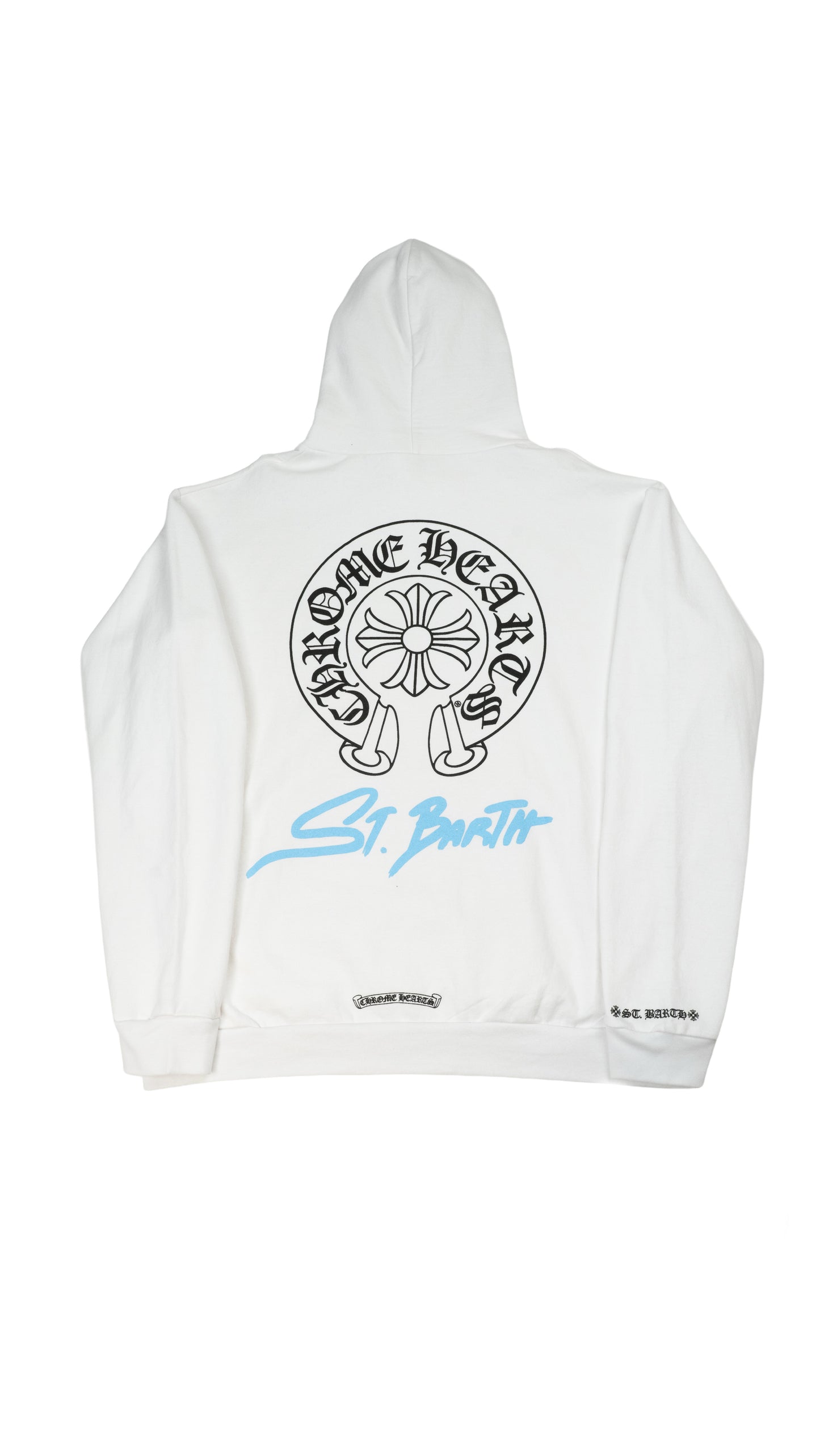 St. Barth Back Horseshoe Logo Hoodie 'White/Blue'