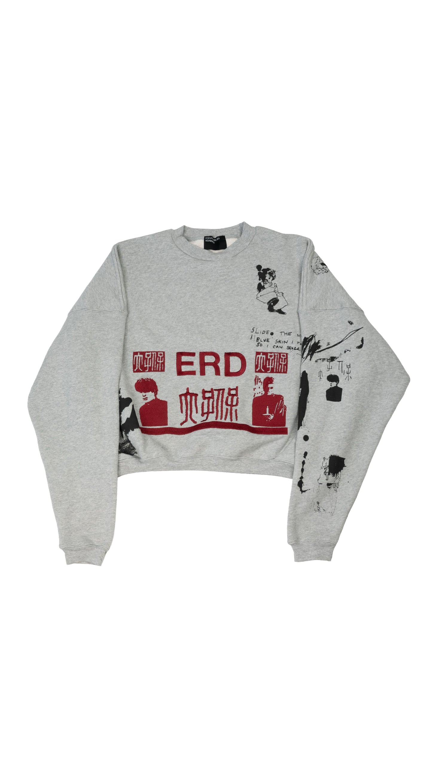 Oceanic Crewneck Sweatshirt 'Heather Grey/Red'