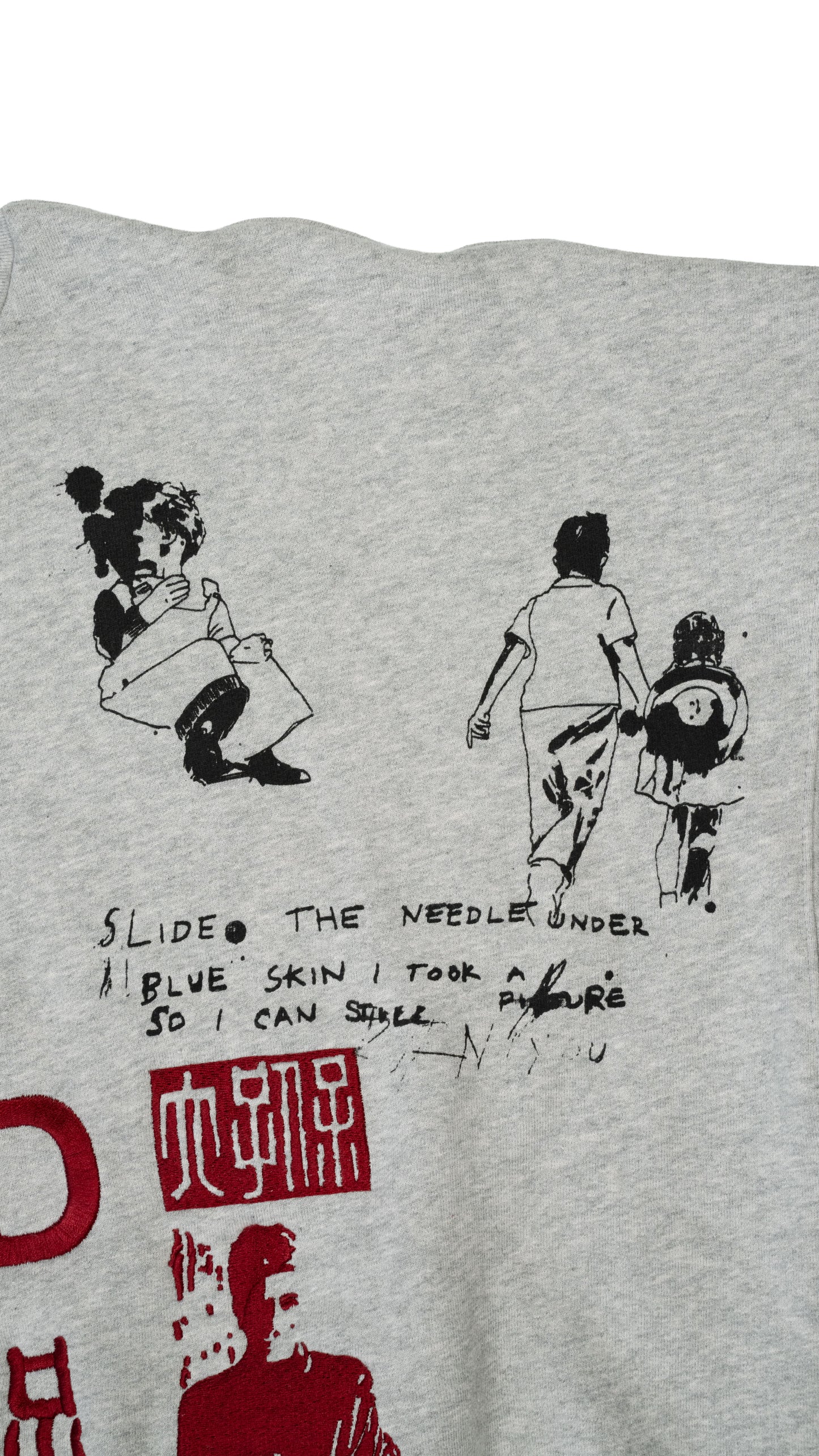 Oceanic Crewneck Sweatshirt 'Heather Grey/Red'