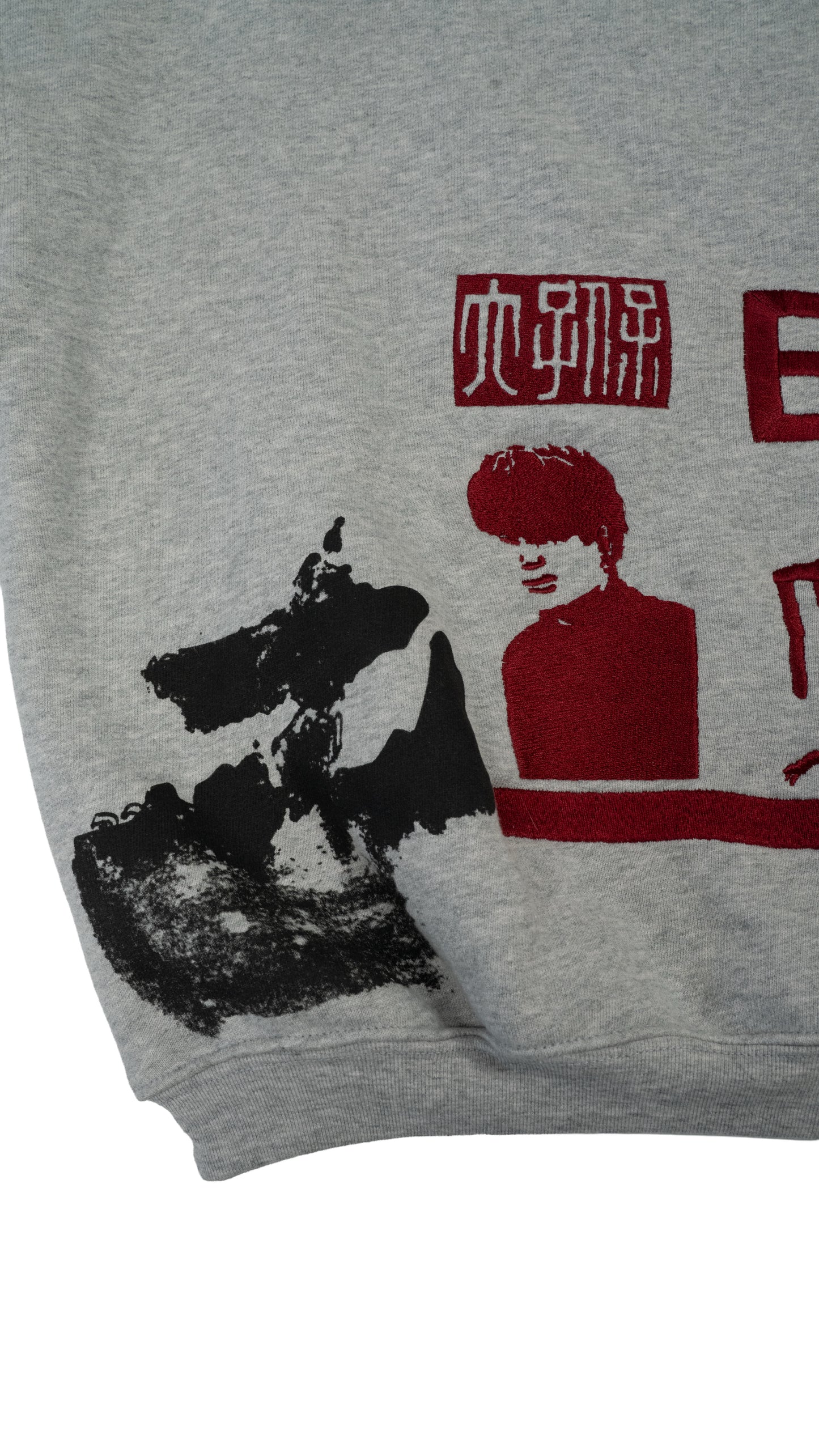 Oceanic Crewneck Sweatshirt 'Heather Grey/Red'