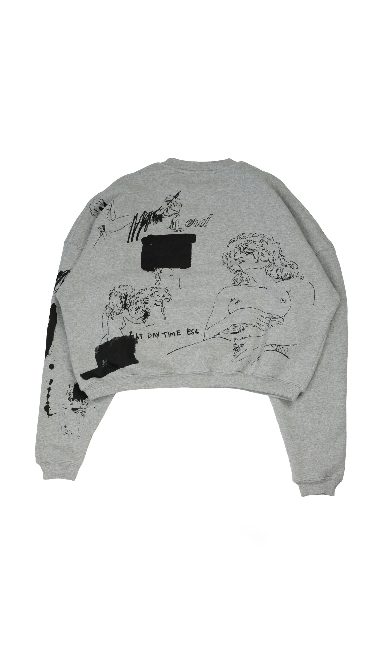 Oceanic Crewneck Sweatshirt 'Heather Grey/Red'