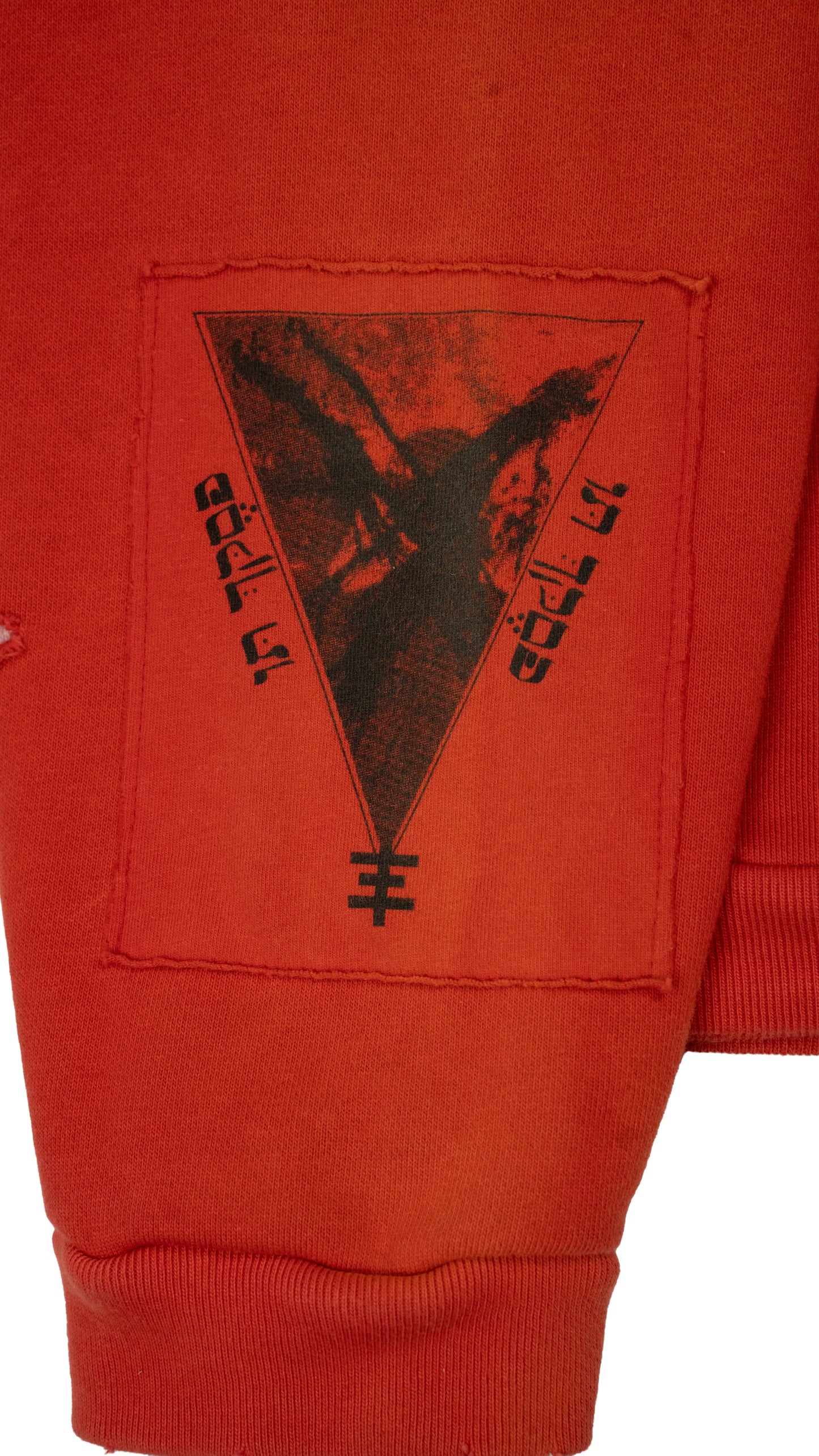Red Cotton Anti Process Thermal Lined Zip Hoodie