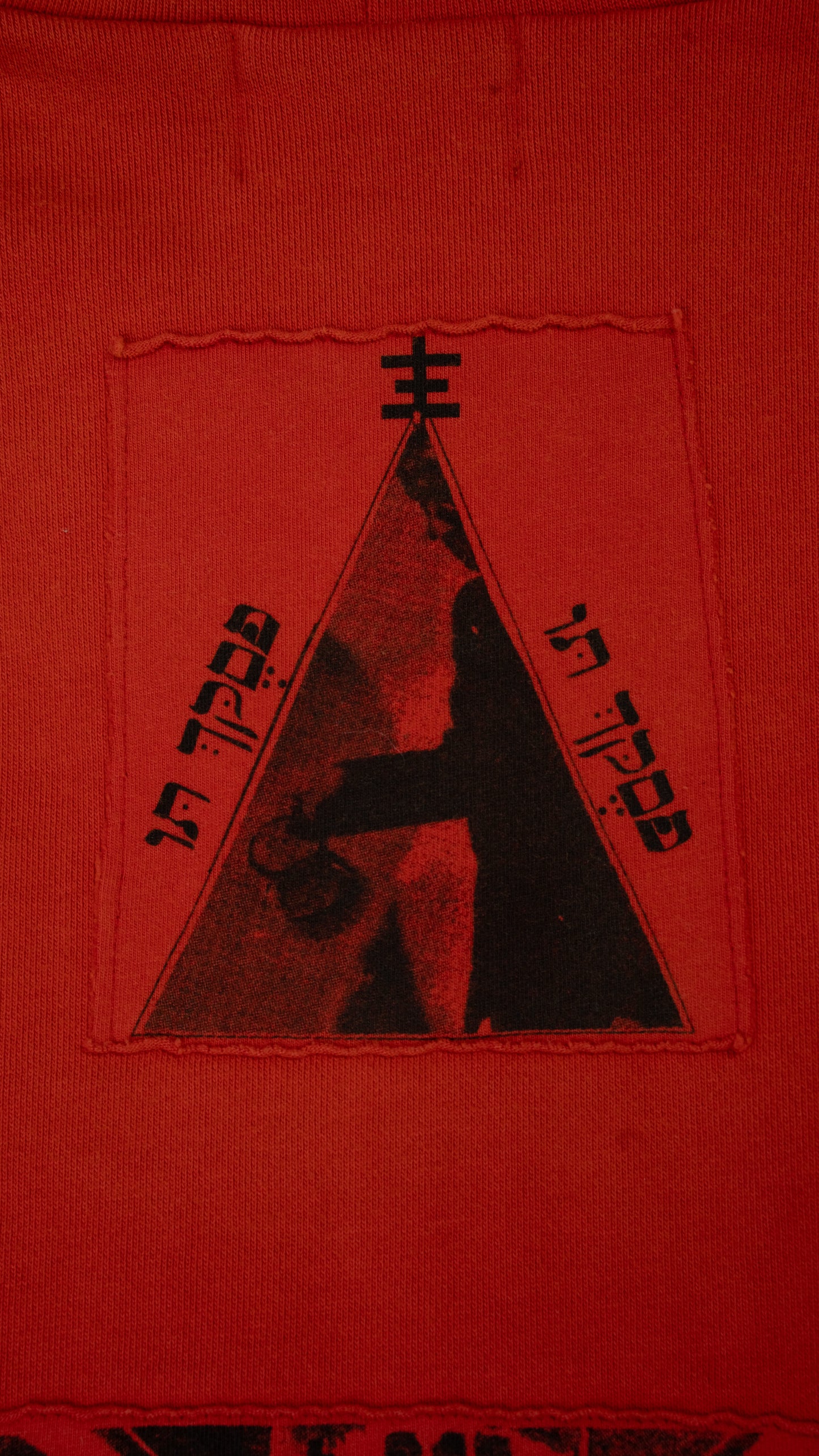 Red Cotton Anti Process Thermal Lined Zip Hoodie