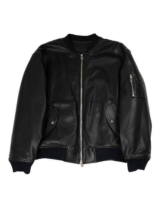 Black Silver Dagger Leather Jacket