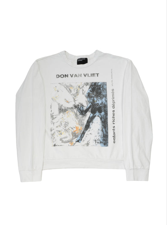 White Don Van Vliet Logo Printed Cotton Long Sleeve