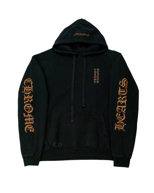 Brown Vertical Logo Hoodie 'Black'