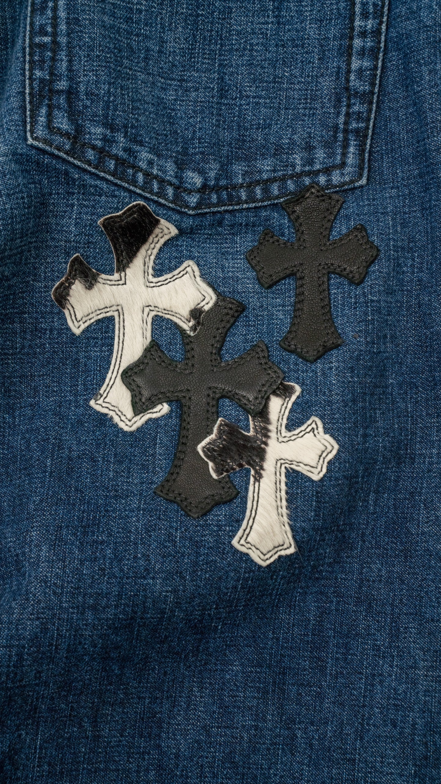 Kids Jeans With Pony Hair