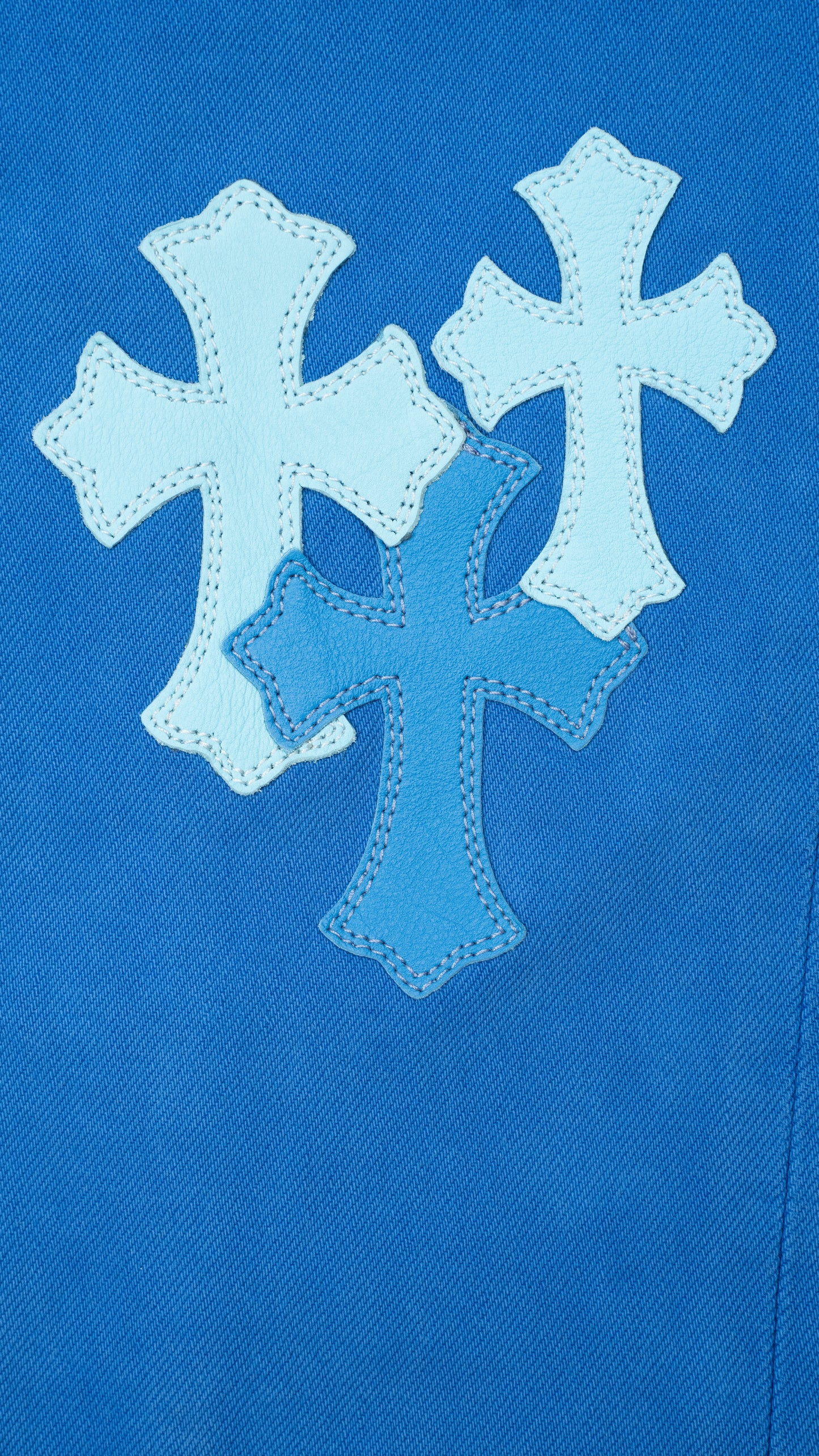 London Exclusive Blue Cross Patch Jeans