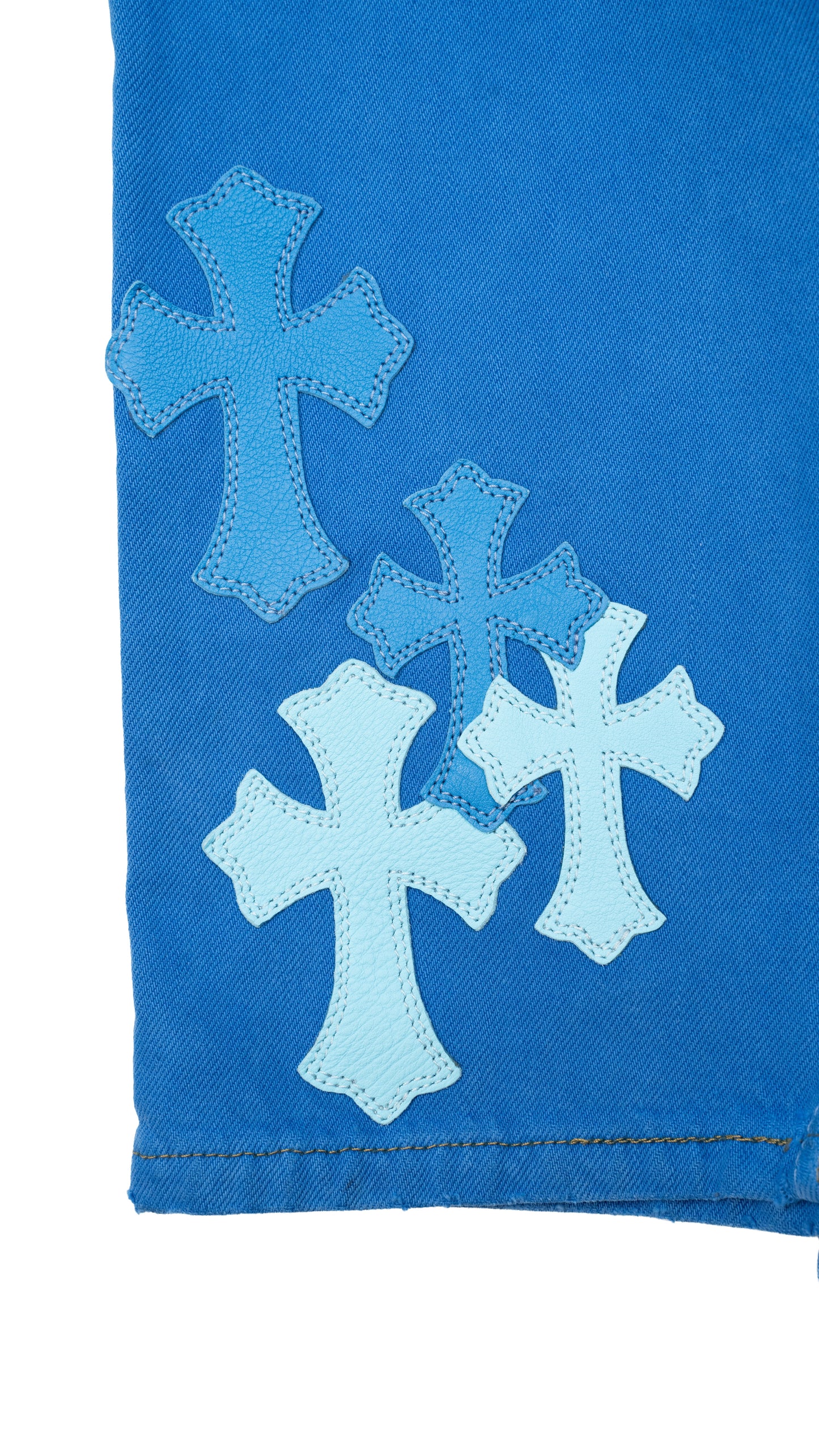 London Exclusive Blue Cross Patch Jeans