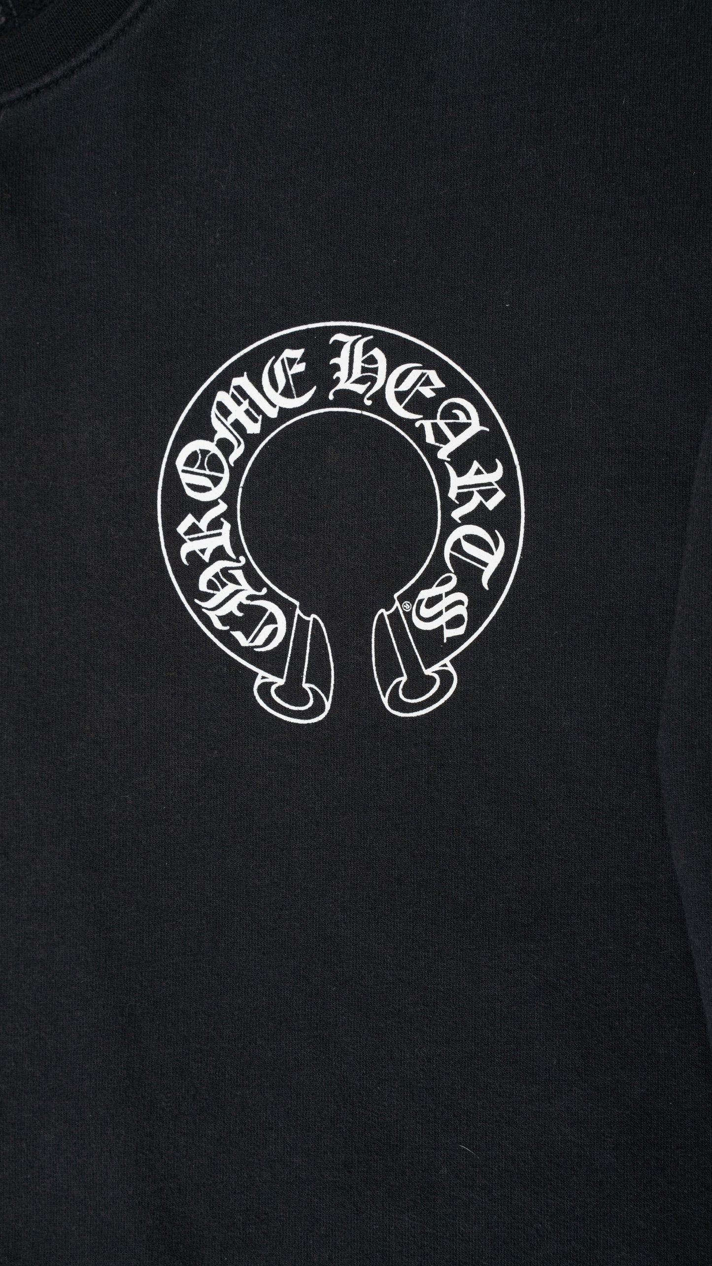 Horseshoe Floral Sleeve Black Crewneck Sweatshirt