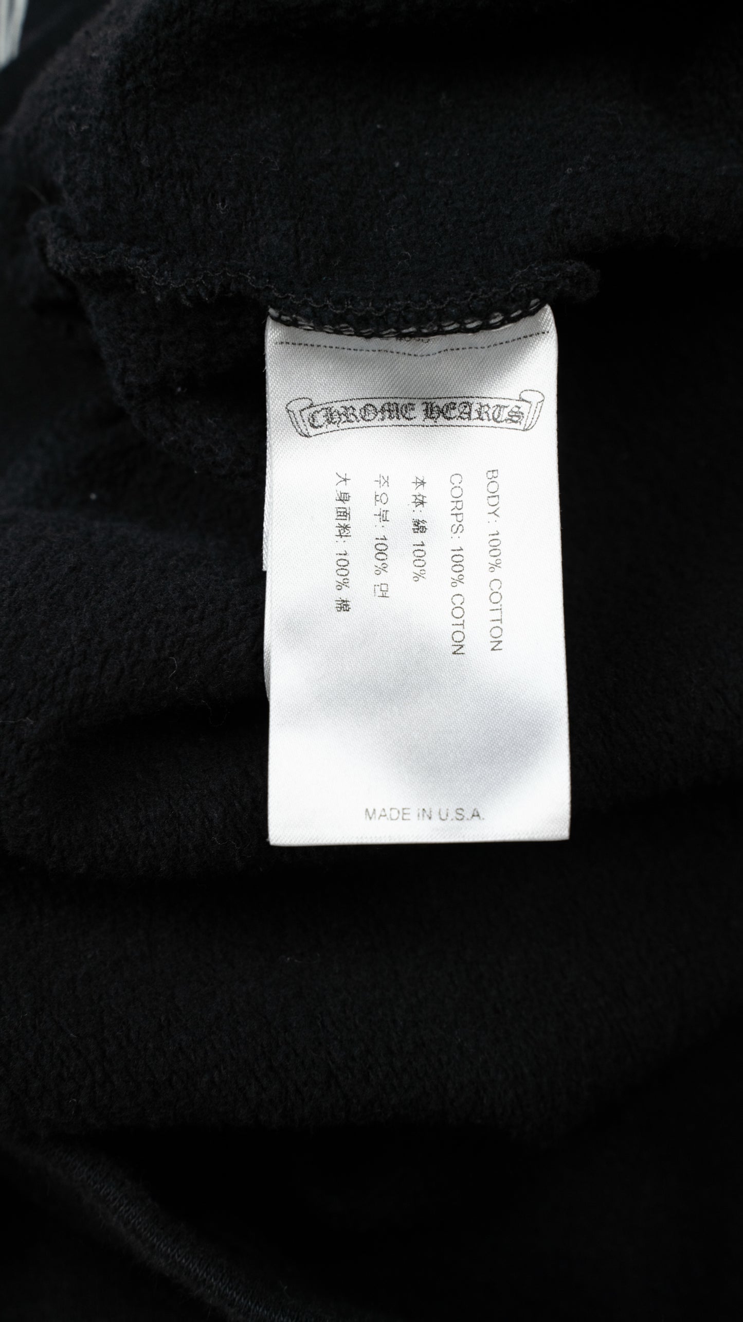 Horseshoe Floral Sleeve Black Crewneck Sweatshirt