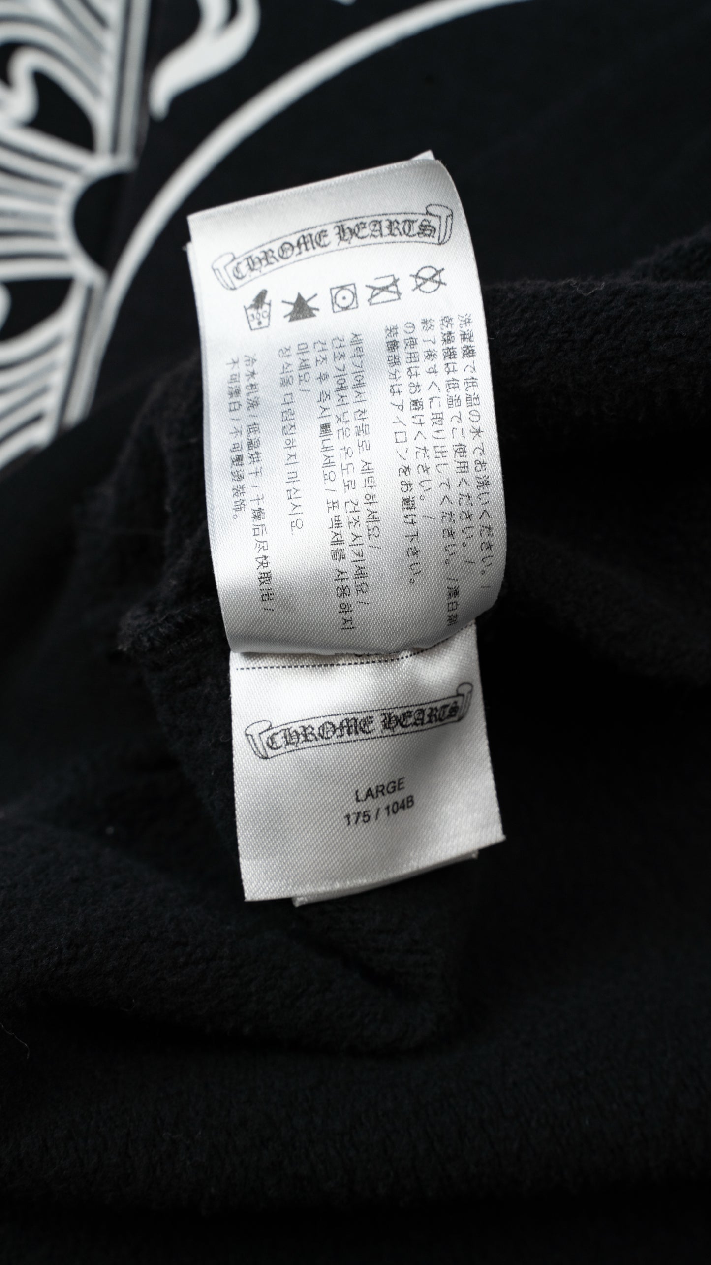 Horseshoe Floral Sleeve Black Crewneck Sweatshirt