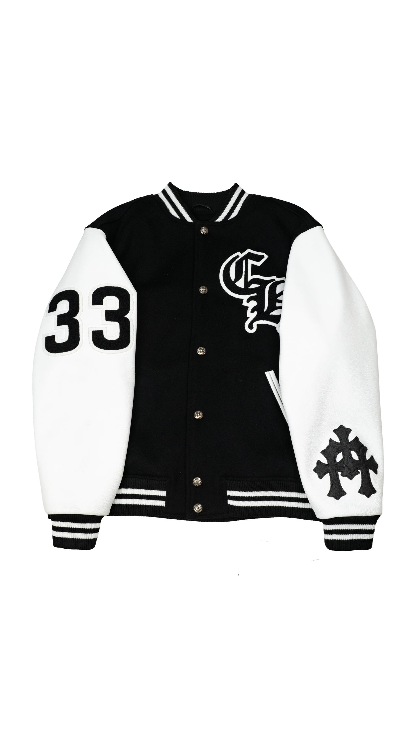 Cashmere and Leather Varsity Jacket