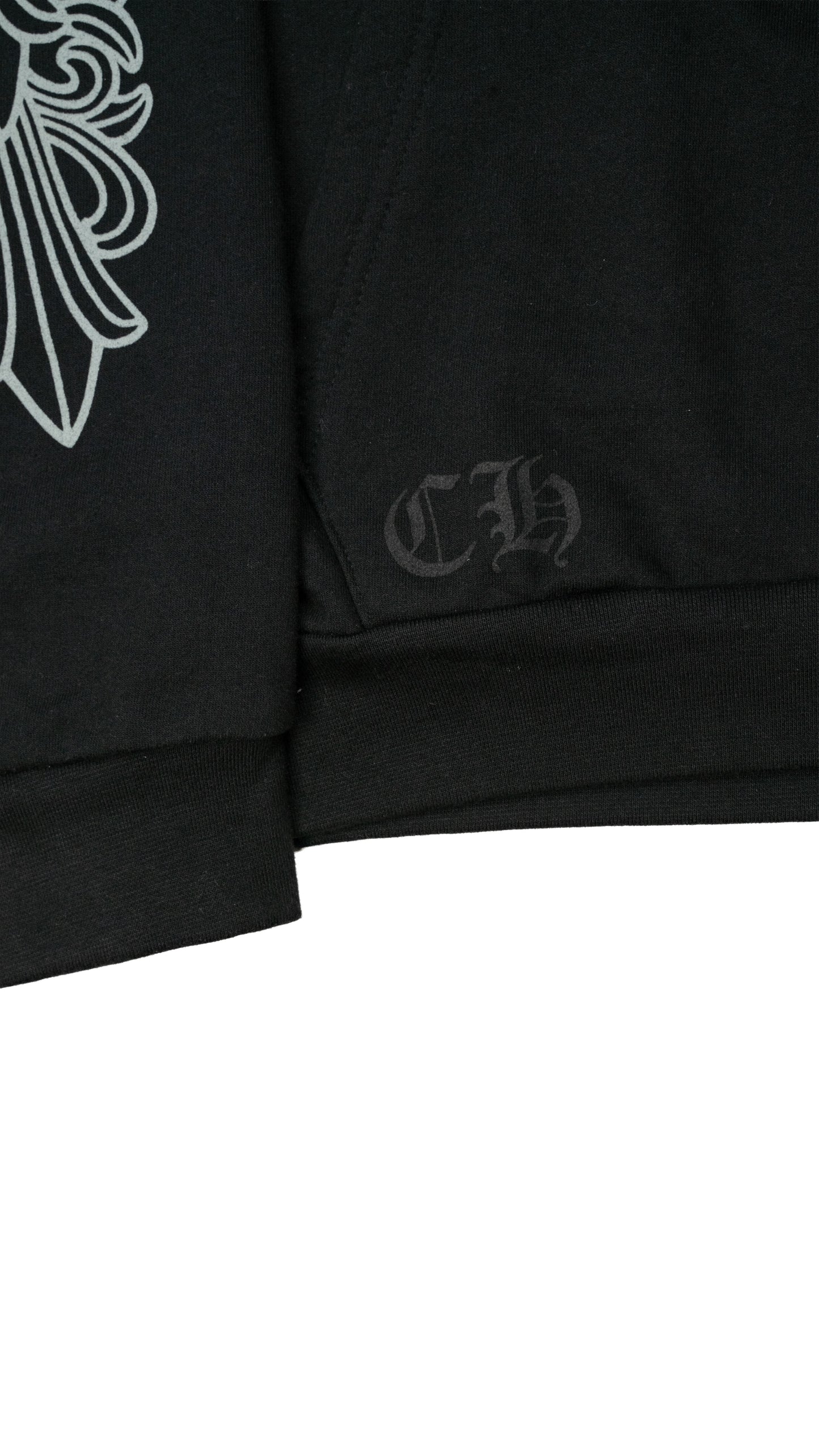 FnF Glitter Horseshoe Graphic Print Hoodie 'Black/Gray'