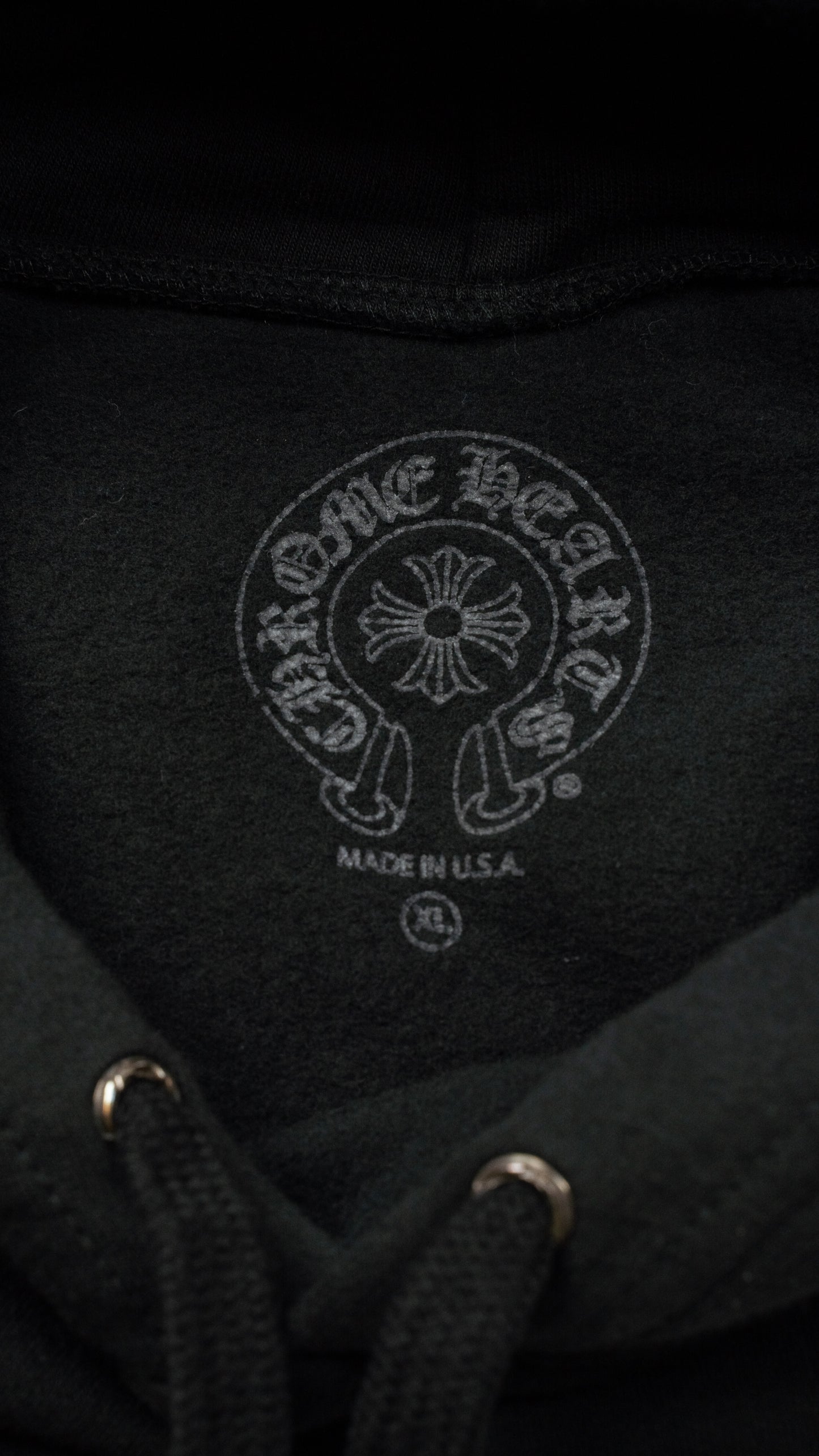 FnF Glitter Horseshoe Graphic Print Hoodie 'Black/Gray'