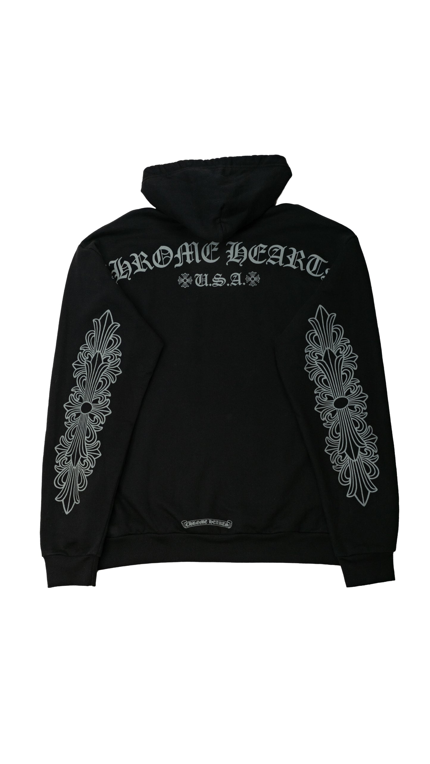 FnF Glitter Horseshoe Graphic Print Hoodie 'Black/Gray'