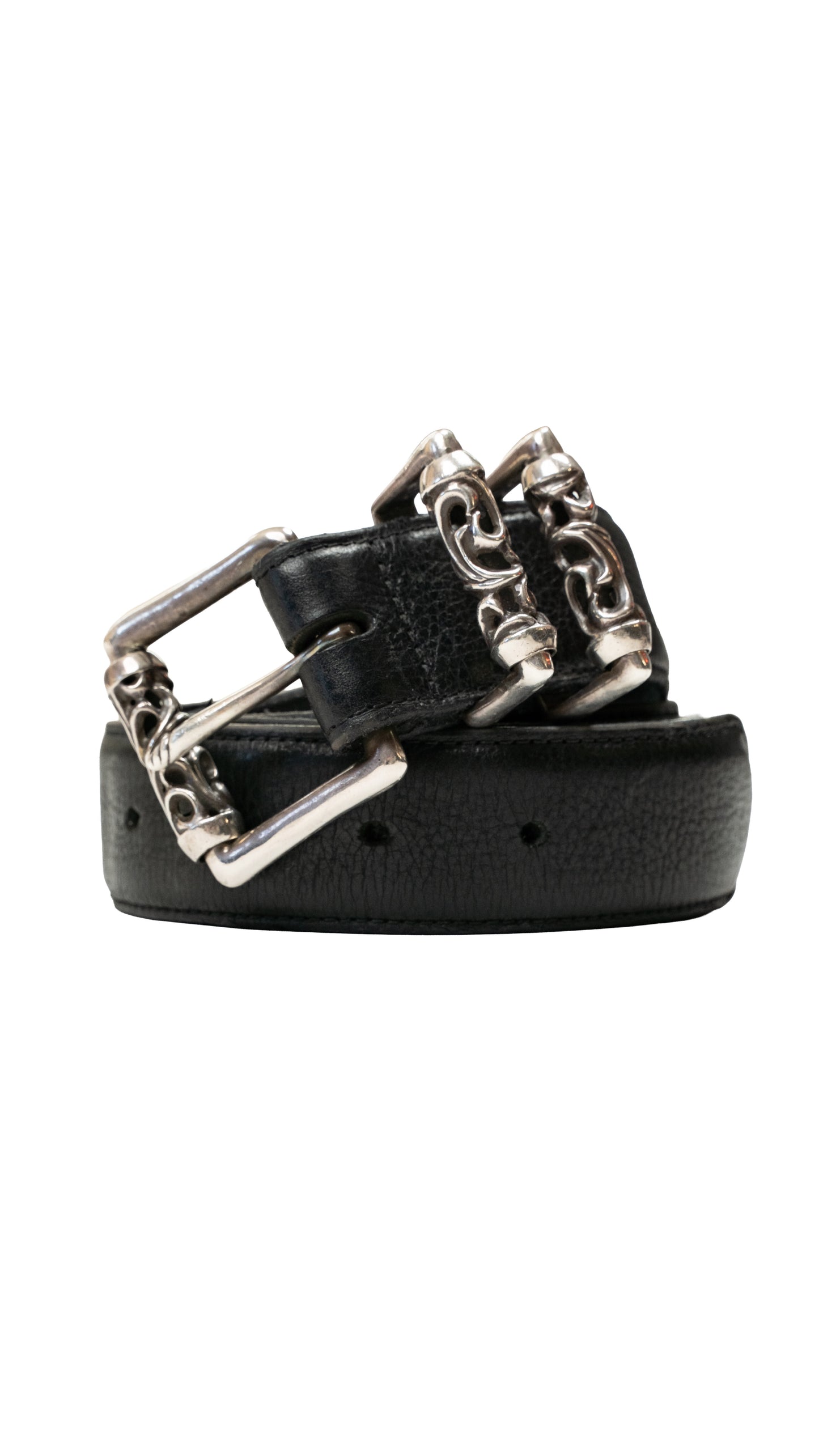 Black Leather Roller Belt