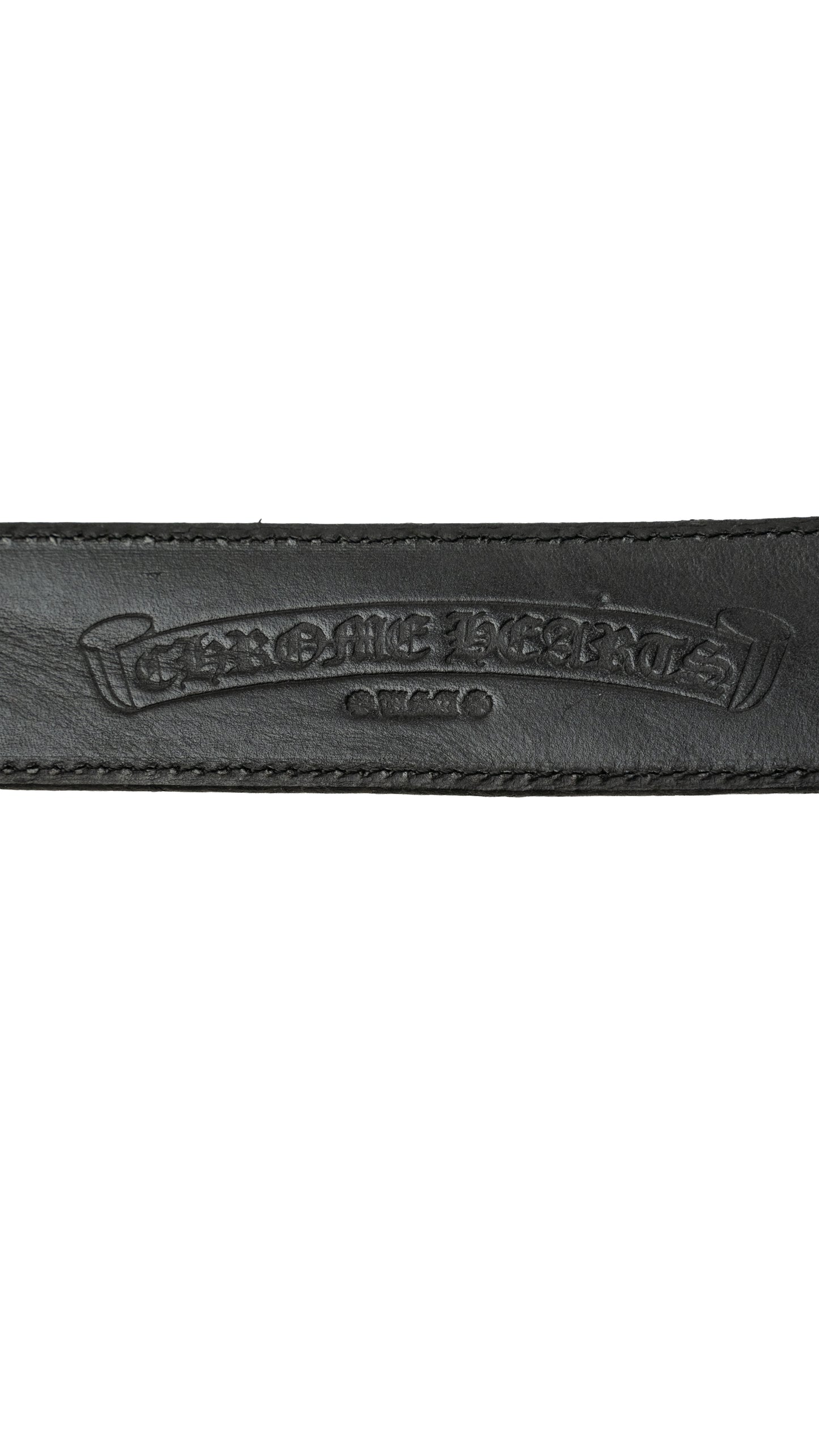 Black Leather Roller Belt