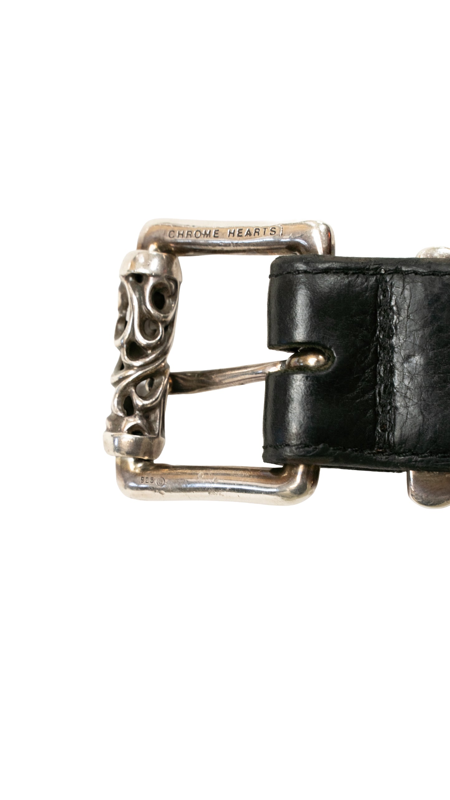 Black Leather Roller Belt