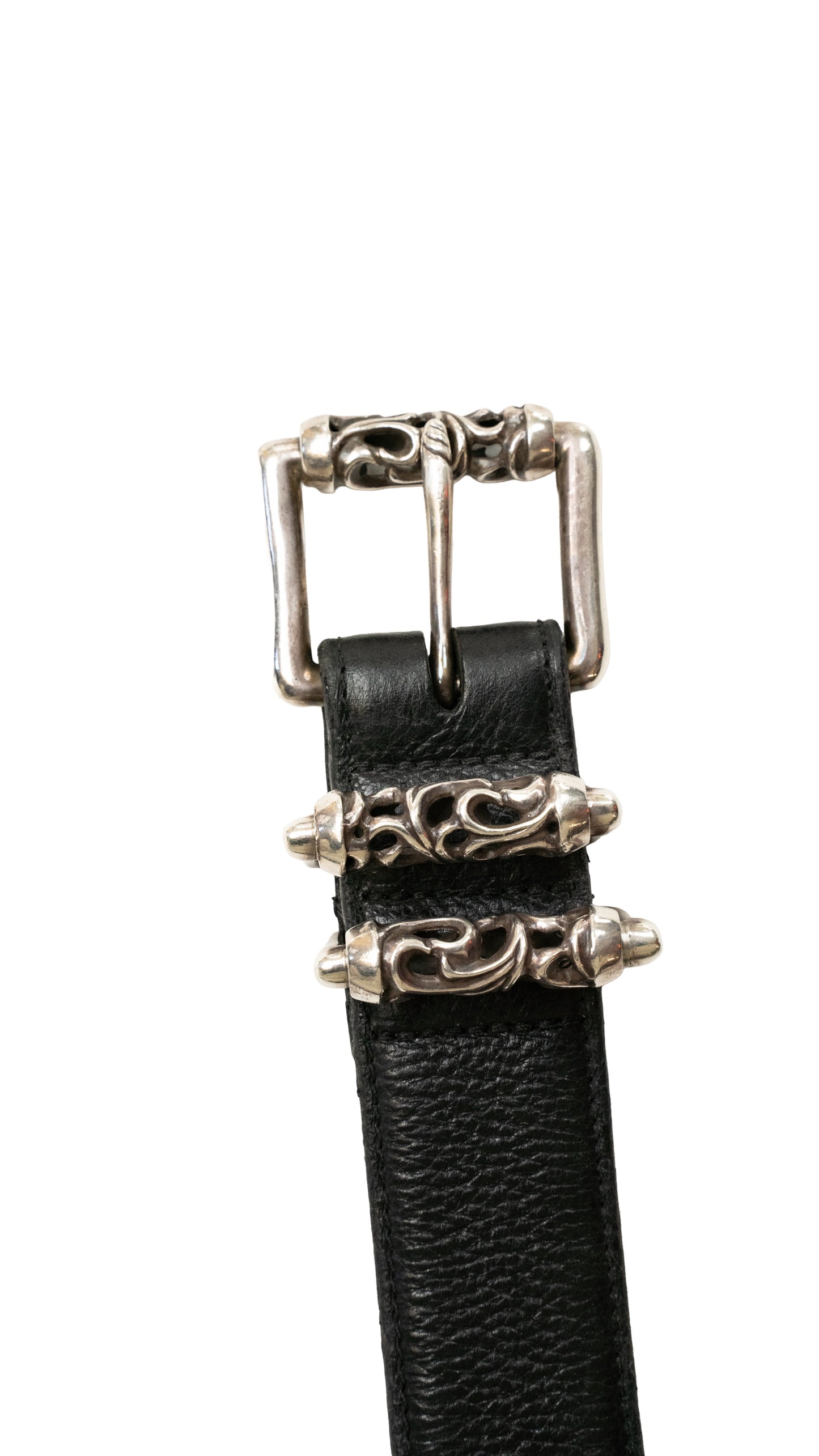 Black Leather Roller Belt