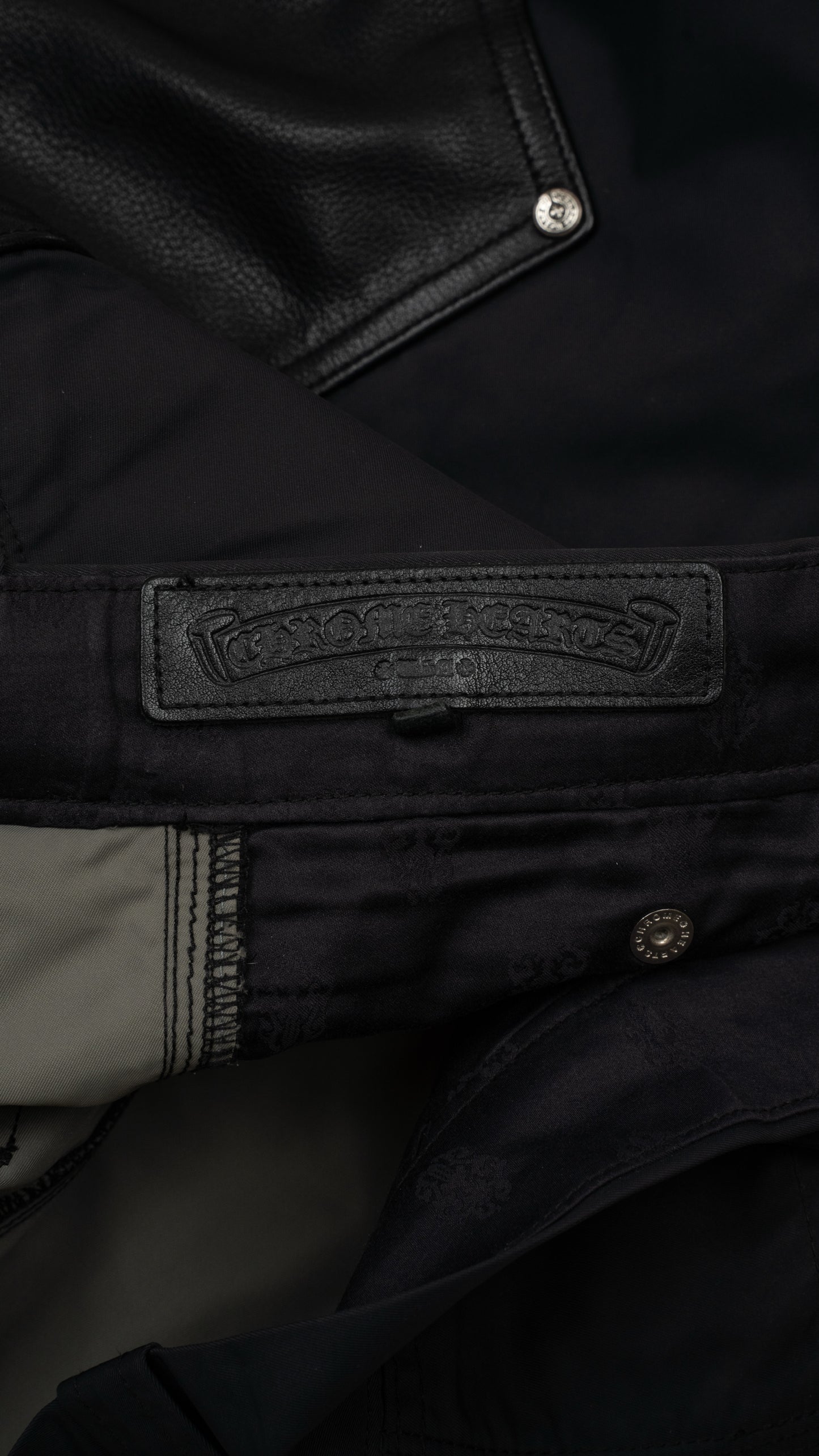 Black Nylon Double Knee Shorts