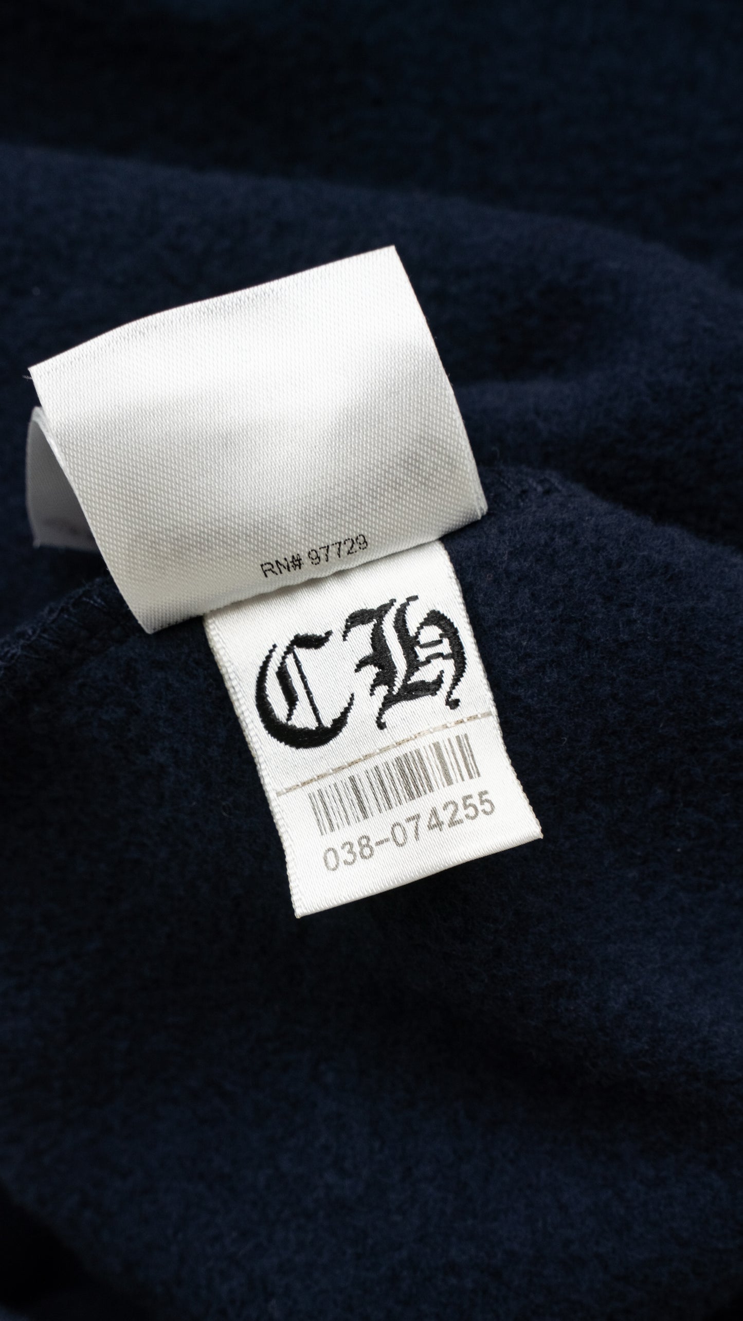 Yellow Script Sleeve Navy Hoodie