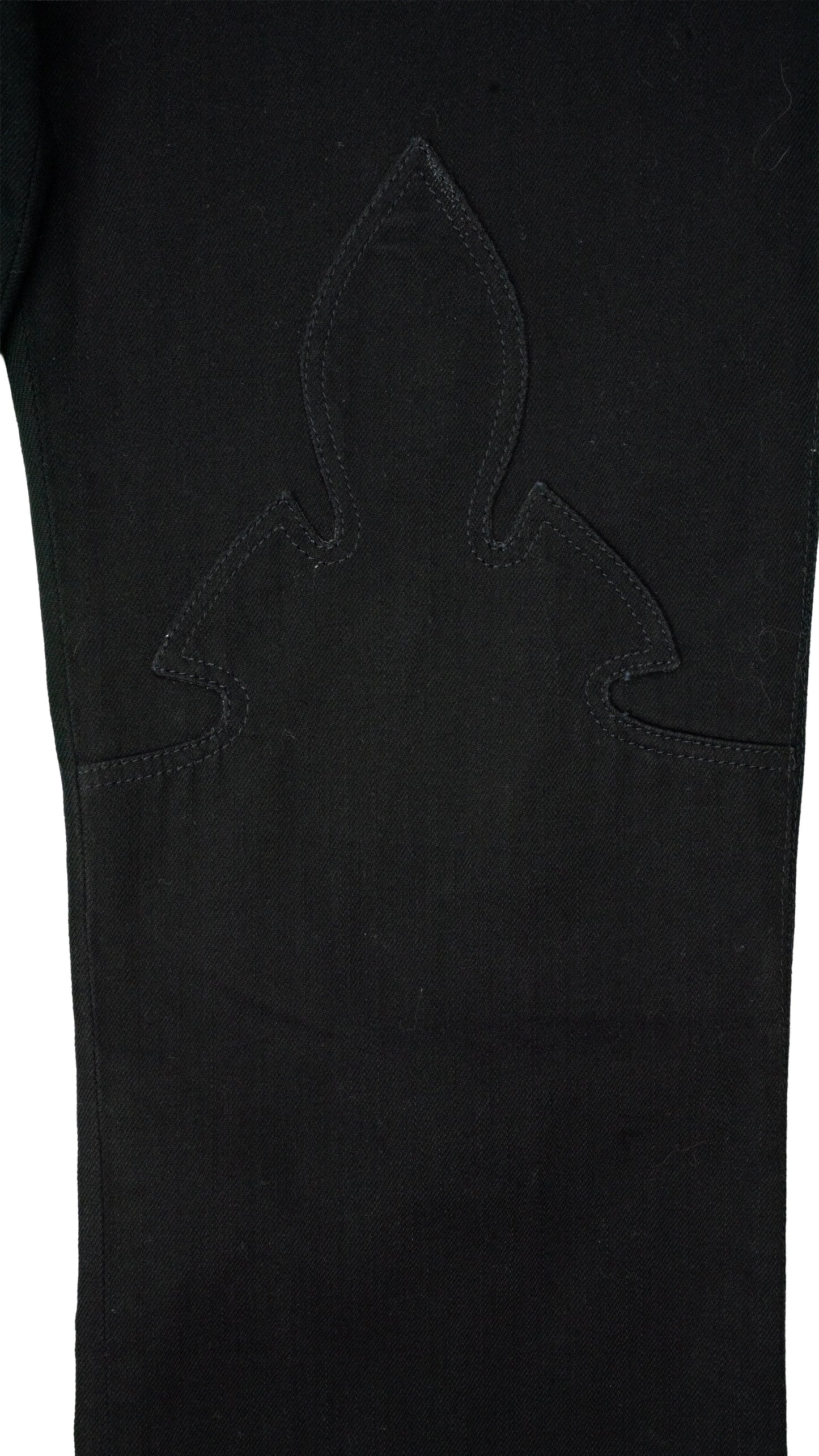 Black Fleur Knee Jeans 'Richard Stark'