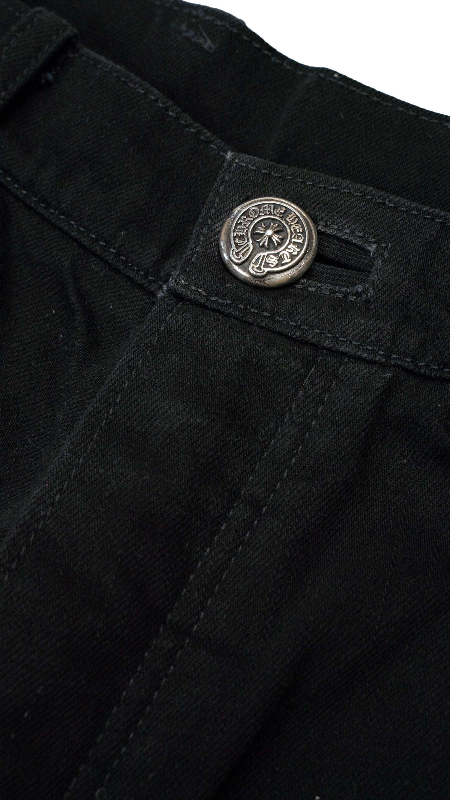 Black Fleur Knee Jeans 'Richard Stark'