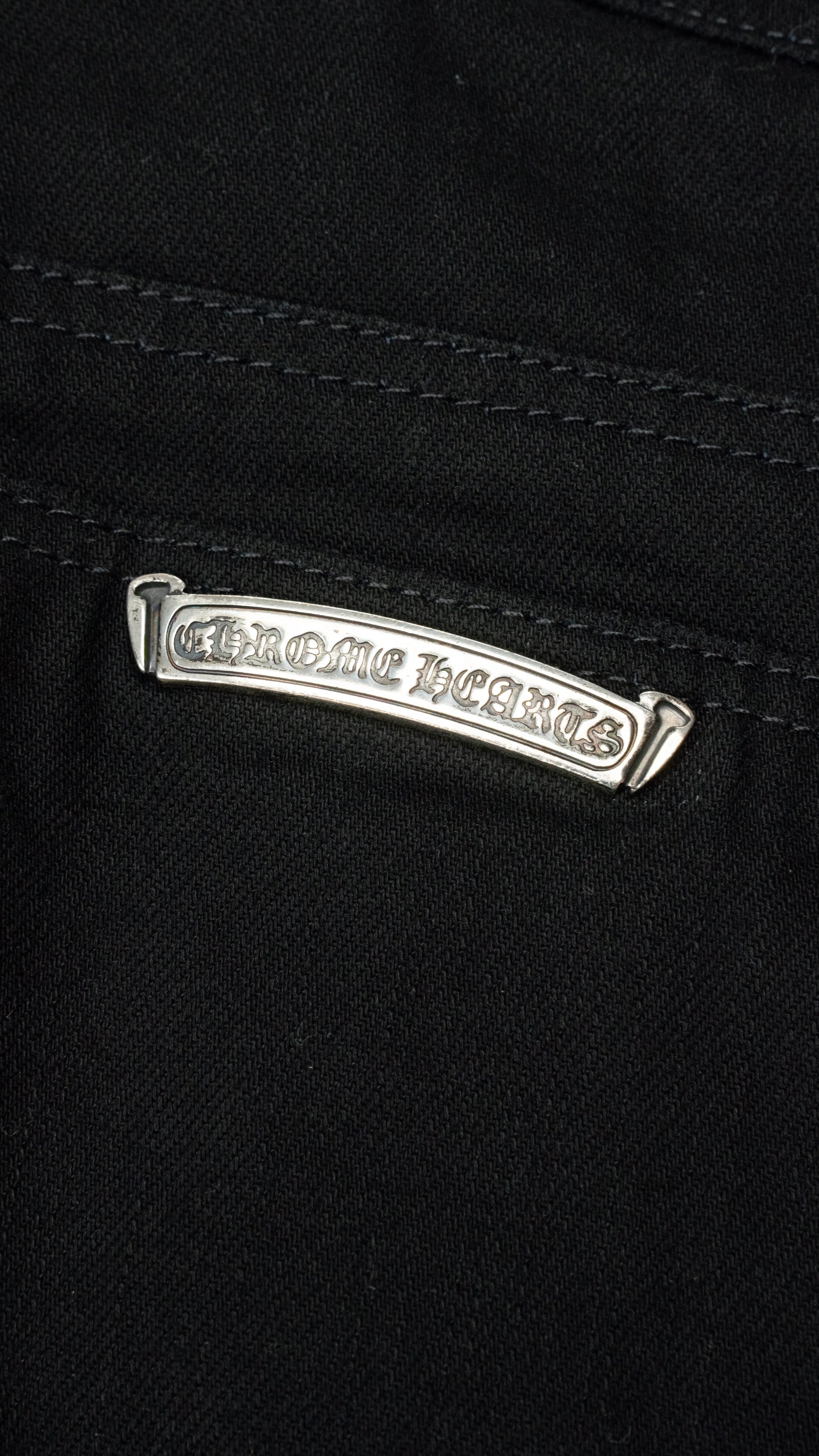 Black Fleur Knee Jeans 'Richard Stark'