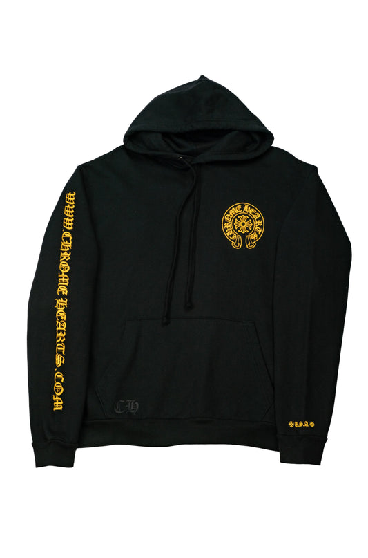 Yellow Horseshoe Hoodie 'Black'