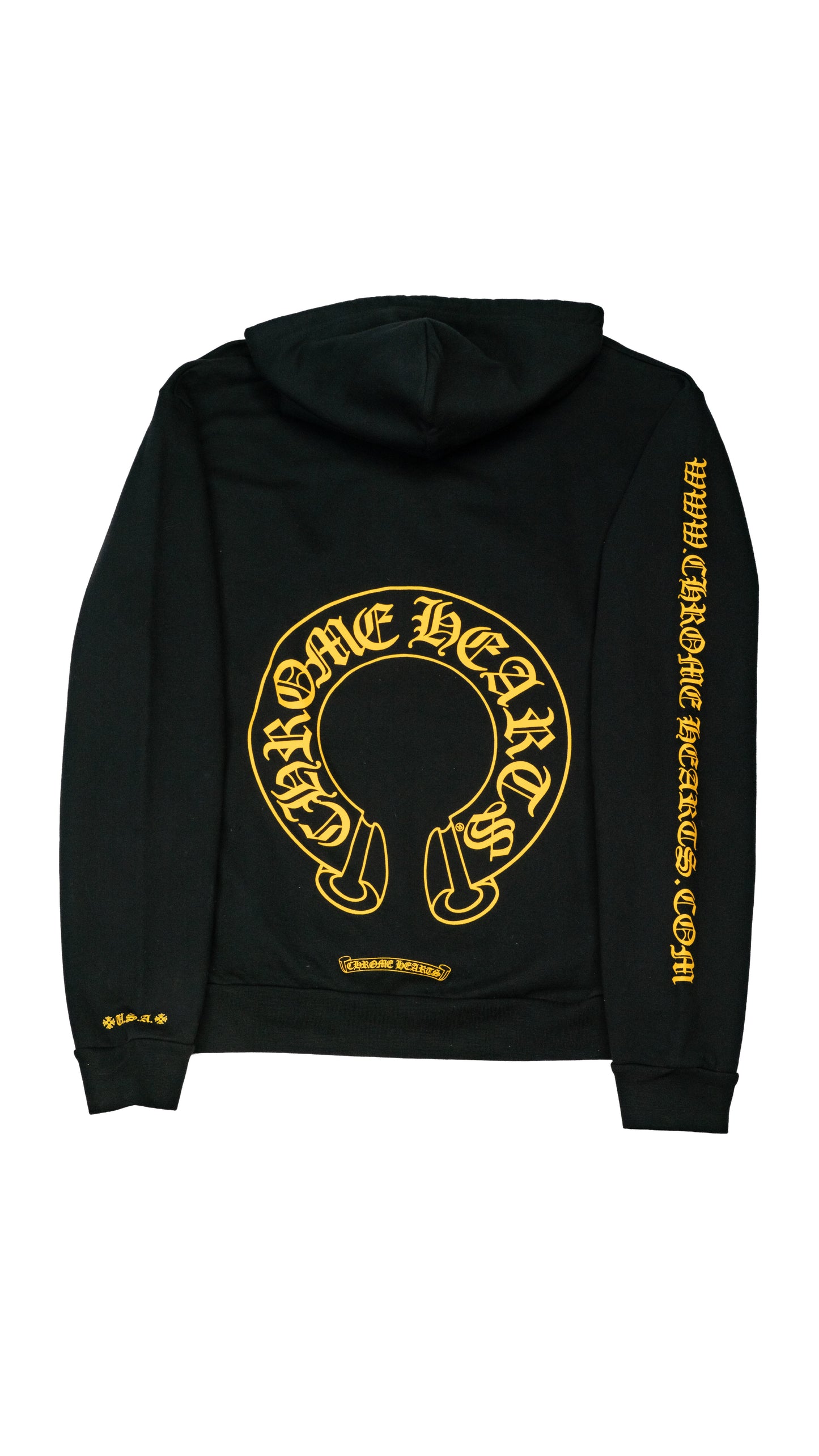 Yellow Horseshoe Hoodie 'Black'