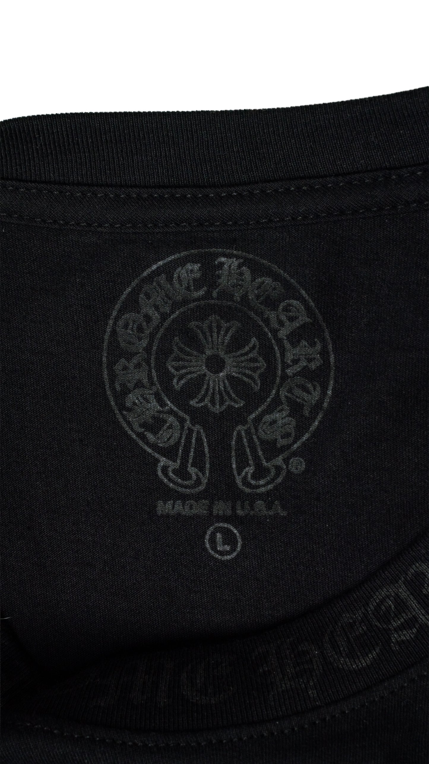 Black on Black Neck Logo Long Sleeve